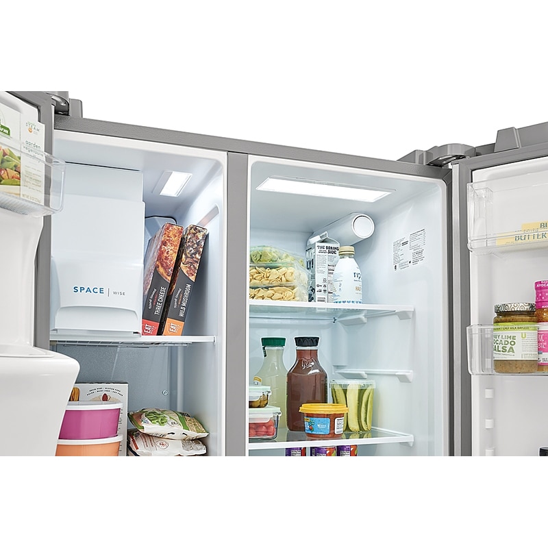 Frigidaire 36 in. 22.3 cu. ft. Counter Depth Side by Side Refrigerator with Ice & Water Dispenser - Stainless Steel, , hires