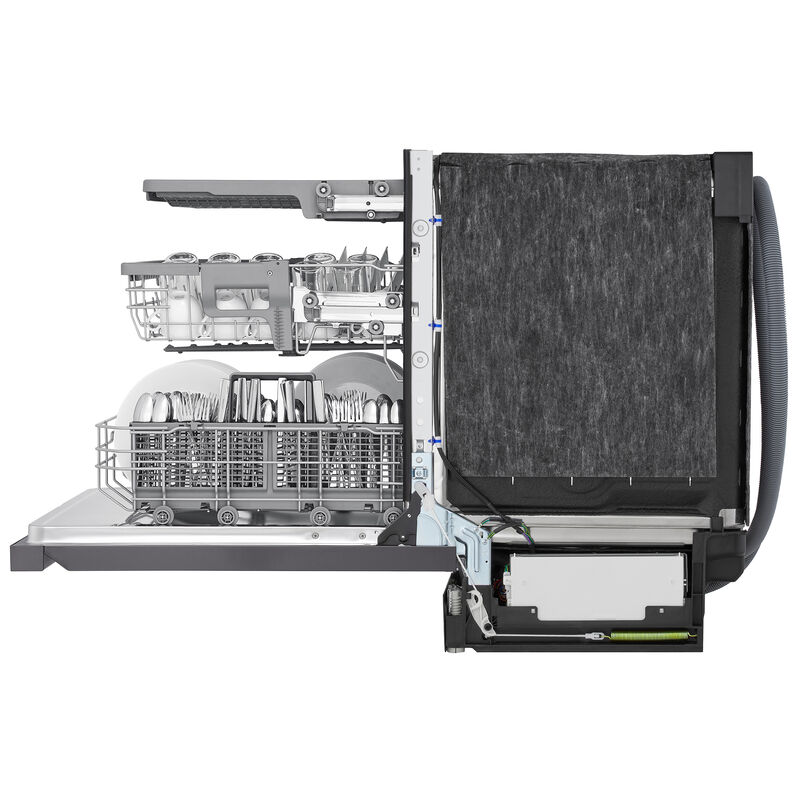 LG 24 in. Top Control Smart Dishwasher with 46 dBa Sound Level, 3rd-Rack, Dynamic Heat Dry & Pocket - PrintProof Black Stainless Steel, PrintProof Black Stainless Steel, hires