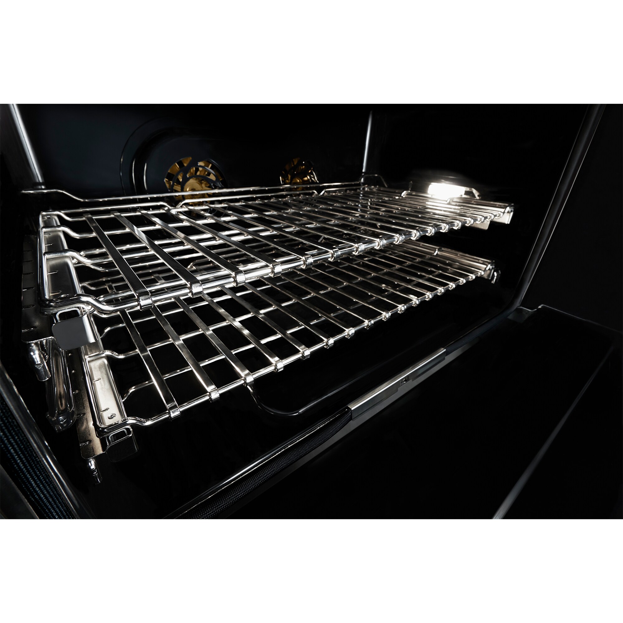 JennAir Noir Series 48 in. 6.3 cu. ft. Smart True European Convection Double Oven Dual Fuel Range with 4 Sealed Burners, Grill & Griddle - Stainless Steel, , hires
