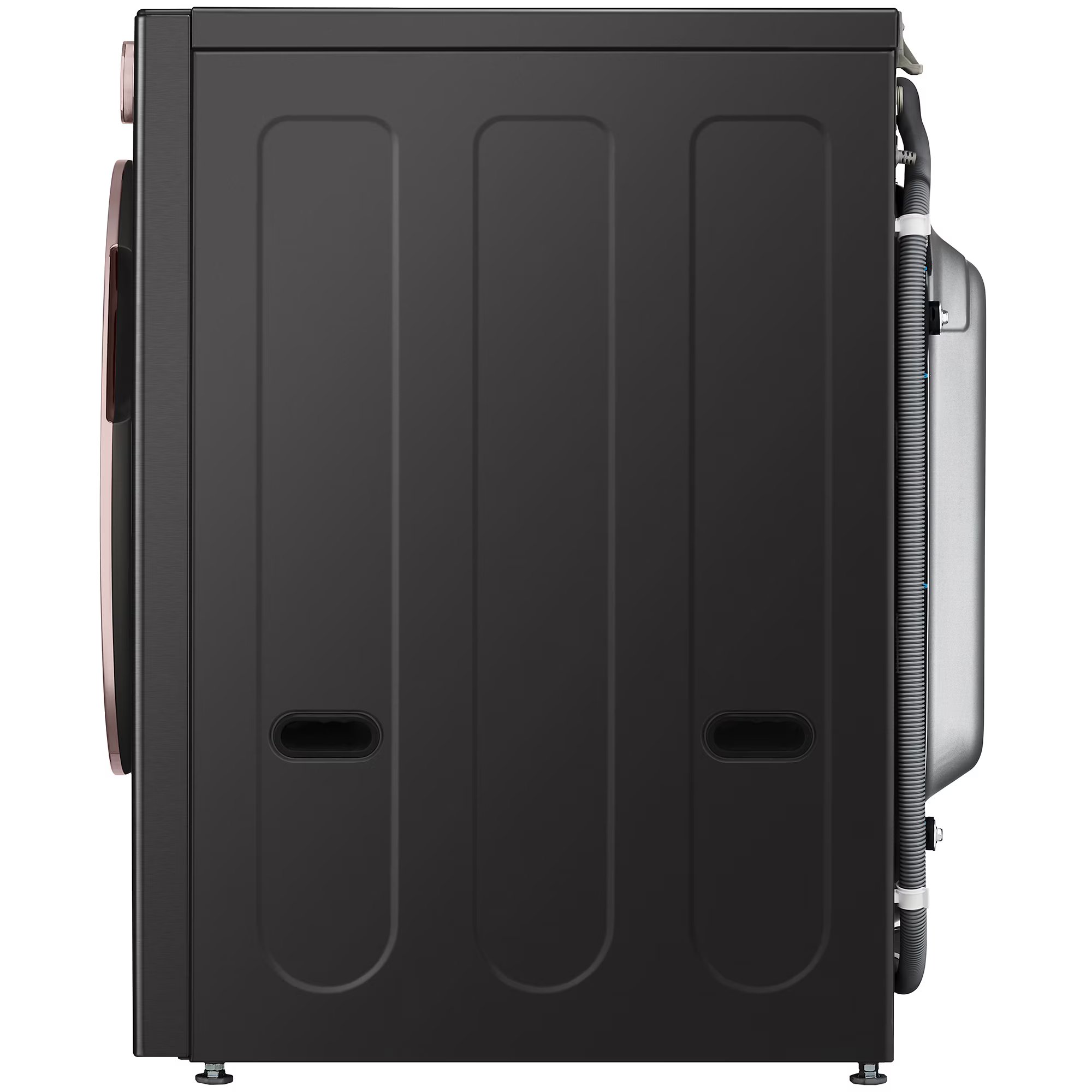 LG 27 in. 5.0 cu. ft. Smart Stackable Front Load Washer with AI DD Built-In Intelligence, TurboWash 360 Technology, Allergiene, Sanitize & Steam Wash Cycle - Black, Black Steel, hires