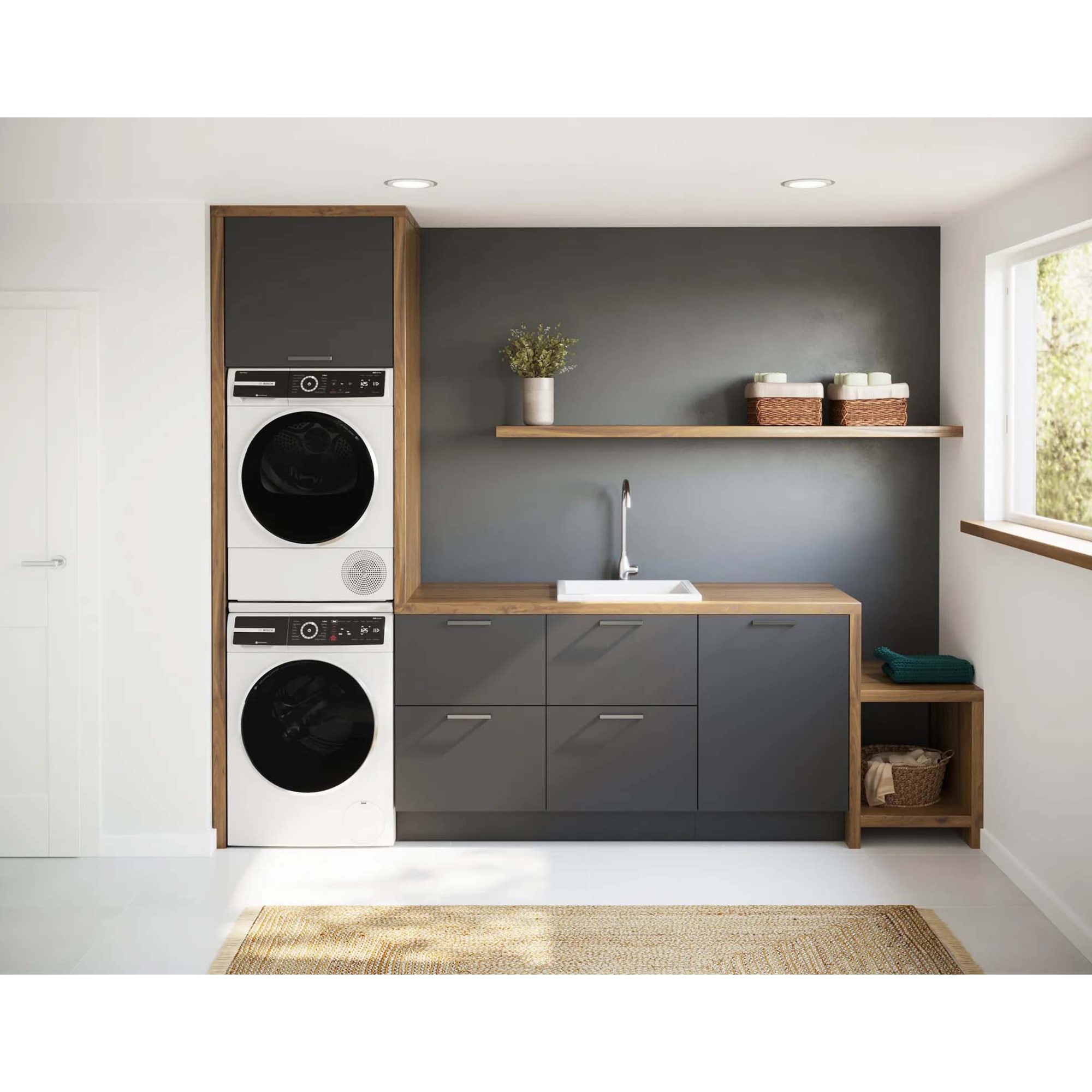 Bosch 500 Series 24 in. 4.0 cu. ft. Smart Stackable Ventless Electric Dryer with Heat Pump, Sensor Dry, Sanitize & Steam Cycle - White, , hires