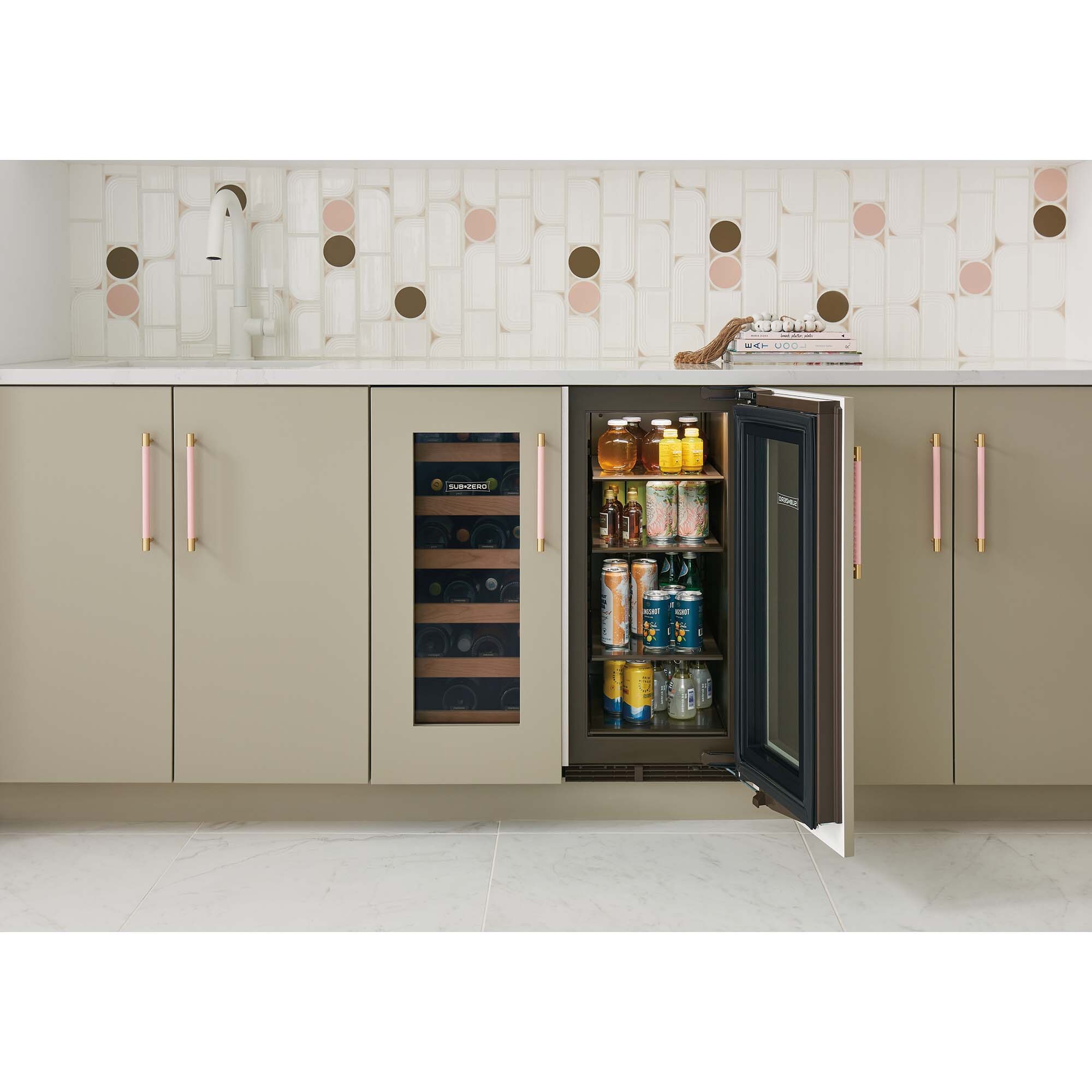 Sub-Zero Designer Series 15 in. Built-In 3.1 cu. ft. Smart Compact Beverage Center with Adjustable Shelves & Digital Control - Custom Panel Ready, , hires