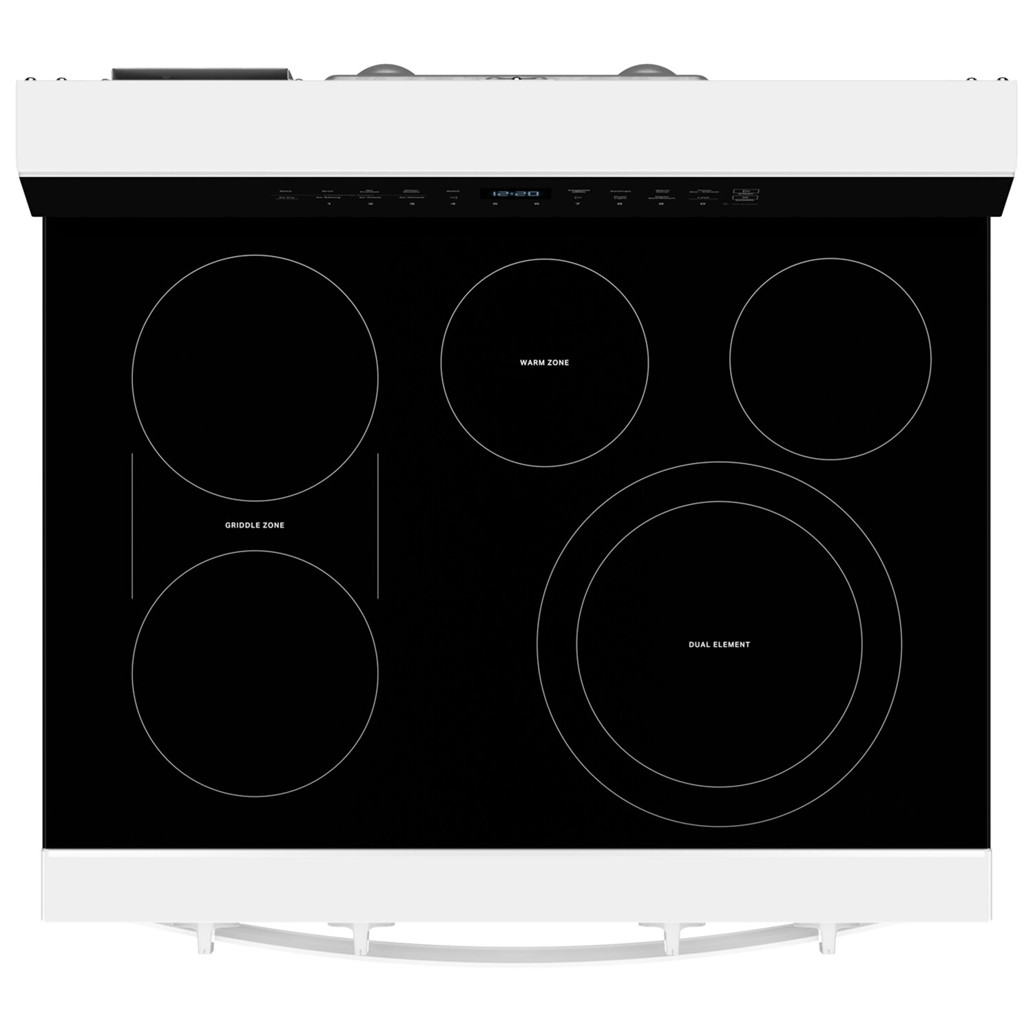 Whirlpool 30 in. 5.3 cu. ft. Smart Air Fry True European Convection Electric Range with Radiant Burners - White, White, hires