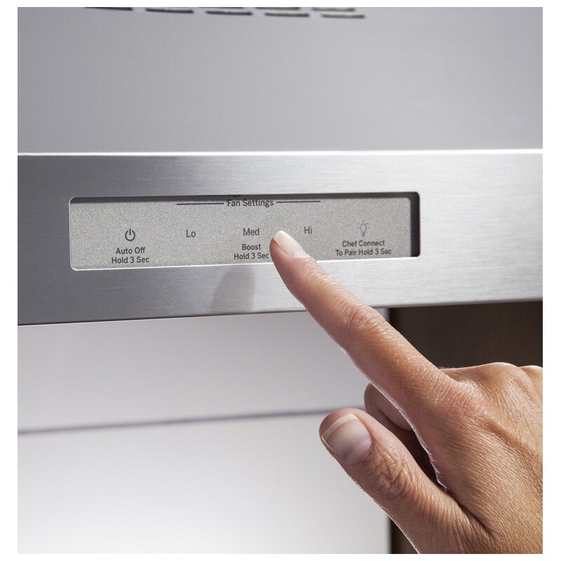 GE Profile 36 in. Convertible Standard Style Range Hood with 390 CFM, 4 Fan Speeds & 2 LED Lights - Stainless Steel, , hires