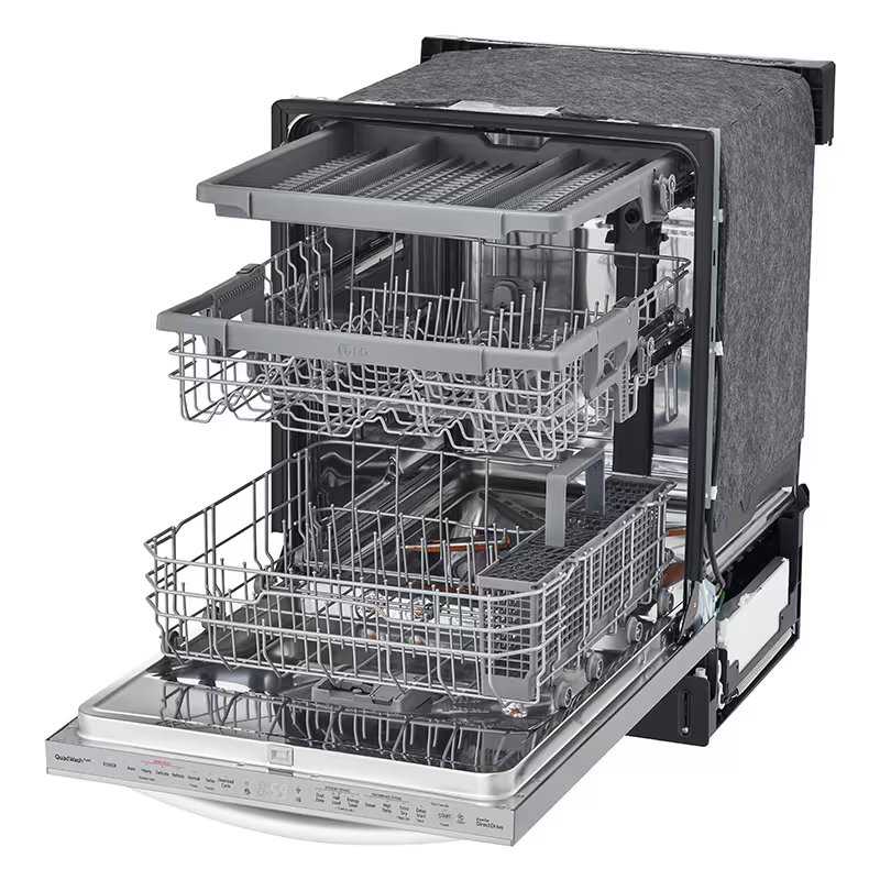 LG 24 in. Top Control Smart Dishwasher with 46 dBa Sound Level & Dynamic Dry - Stainless Steel, Stainless Steel, hires