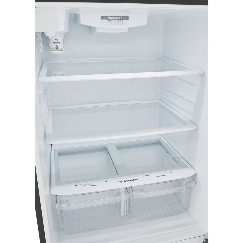LG 33 in. 23.8 cu. ft. Top Freezer Refrigerator with Internal Water Dispenser - Stainless Steel, , hires