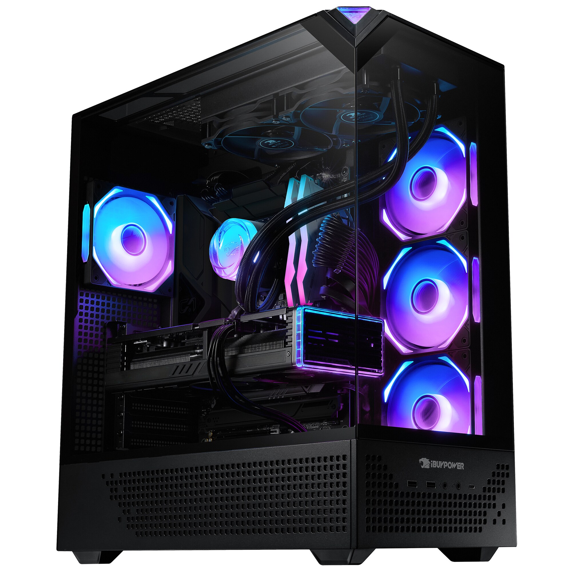 iBUYPOWER Element Pro Gaming Desktop with Intel Core i9 14900KF, 14th Gen, 24-Core CPU, NVIDIA GeForce RTX 5070, 12GB VRAM GPU, 32 GB RAM, 2 TB SSD & Windows 11 Home - Black, , hires