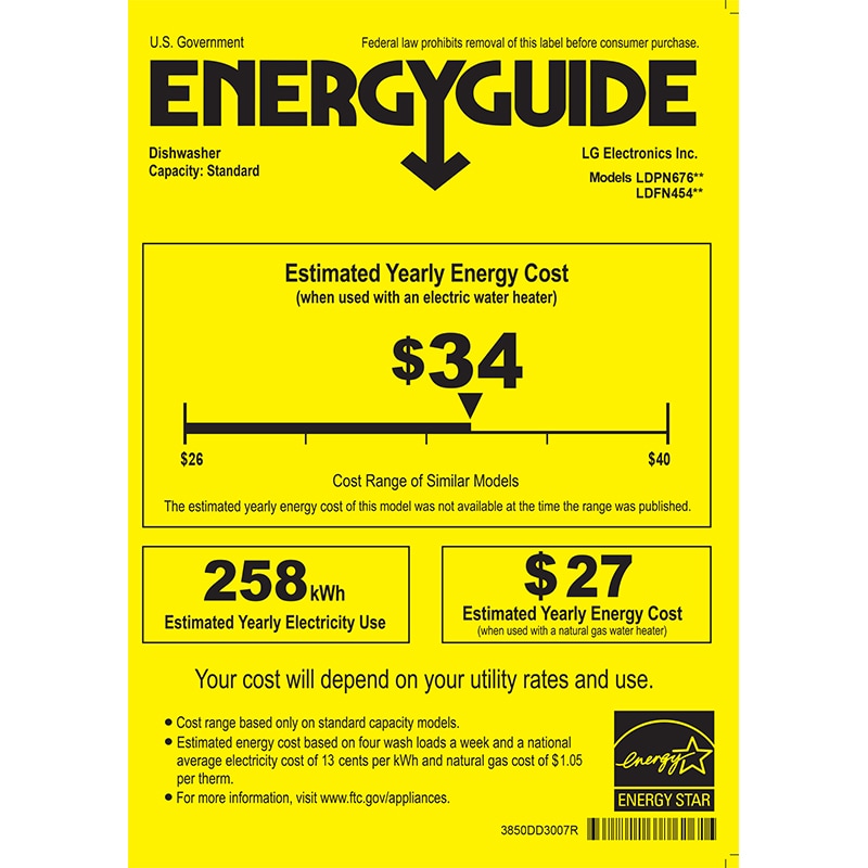 LG 24 in. Front Control Dishwasher with 48 dBa Sound Level, 3rd-Rack, Dynamic Dry & Pocket - Black, Black, hires