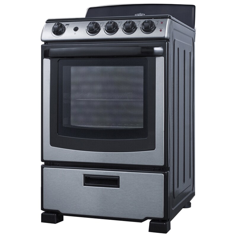Summit 24 in. 2.9 cu. ft. Electric Range with Coil Burners - Stainless Steel, , hires