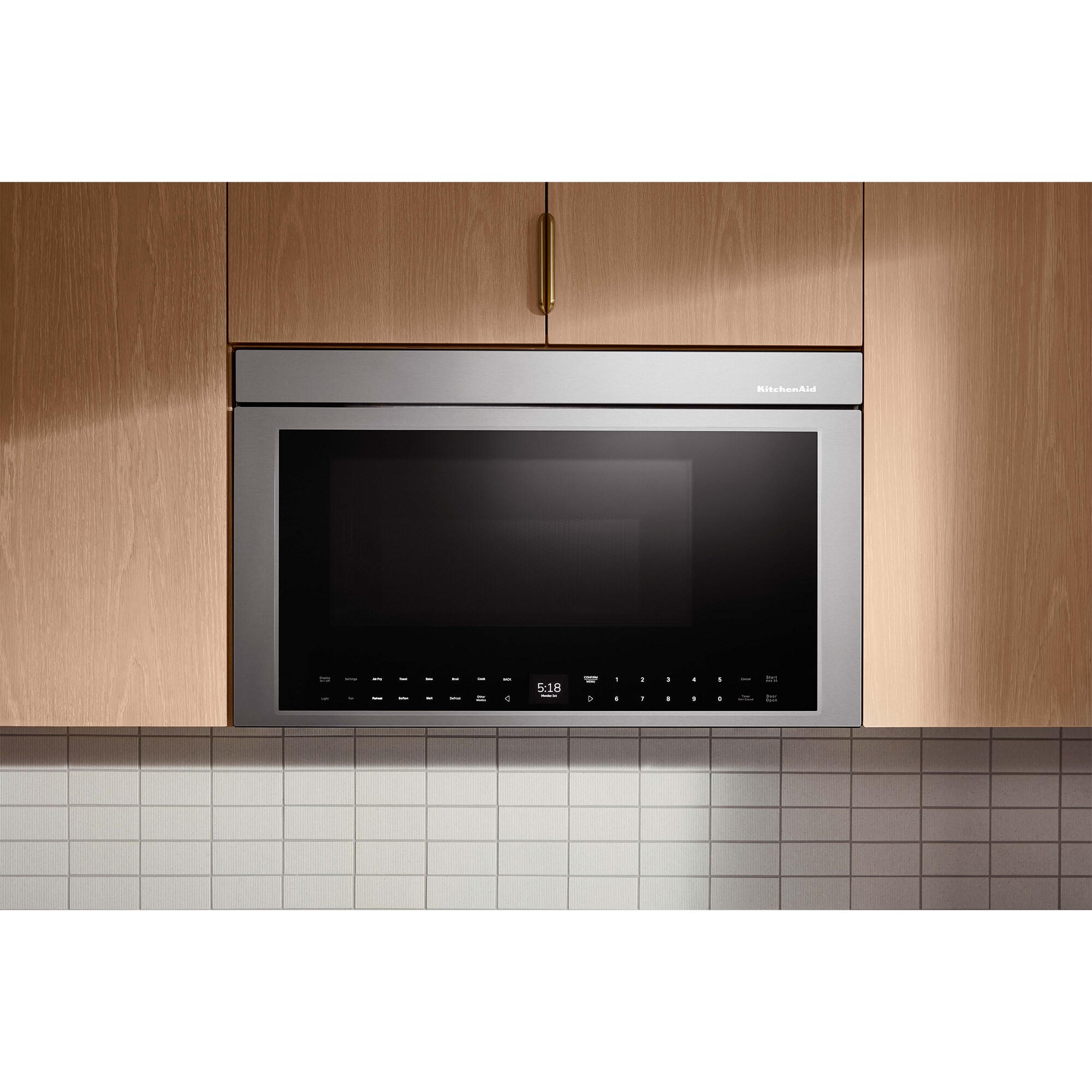 KitchenAid 30 in. 1.1 cu. ft. 950W Smart Over-the-Range Microwave with 400 CFM, Convection & Sensor Cooking - Stainless Steel, Stainless Steel, hires