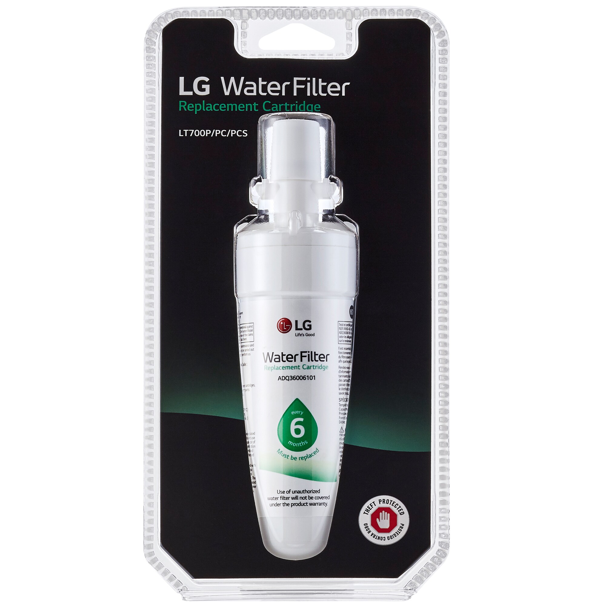 LG 6 Month / 200 Gallon Capacity Replacement Refrigerator Water Filter, , hires