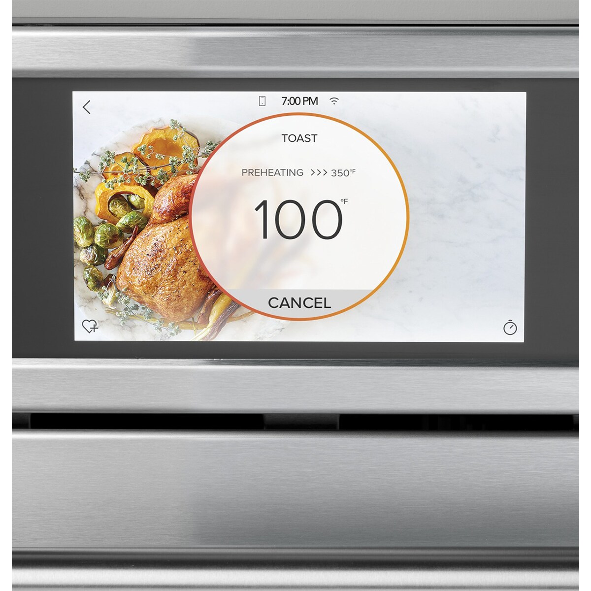 Cafe 30 in. 1.7 cu. ft. Smart Speed/ Steam Electric Single Wall Oven with True European Convection - Stainless Steel, Stainless Steel, hires