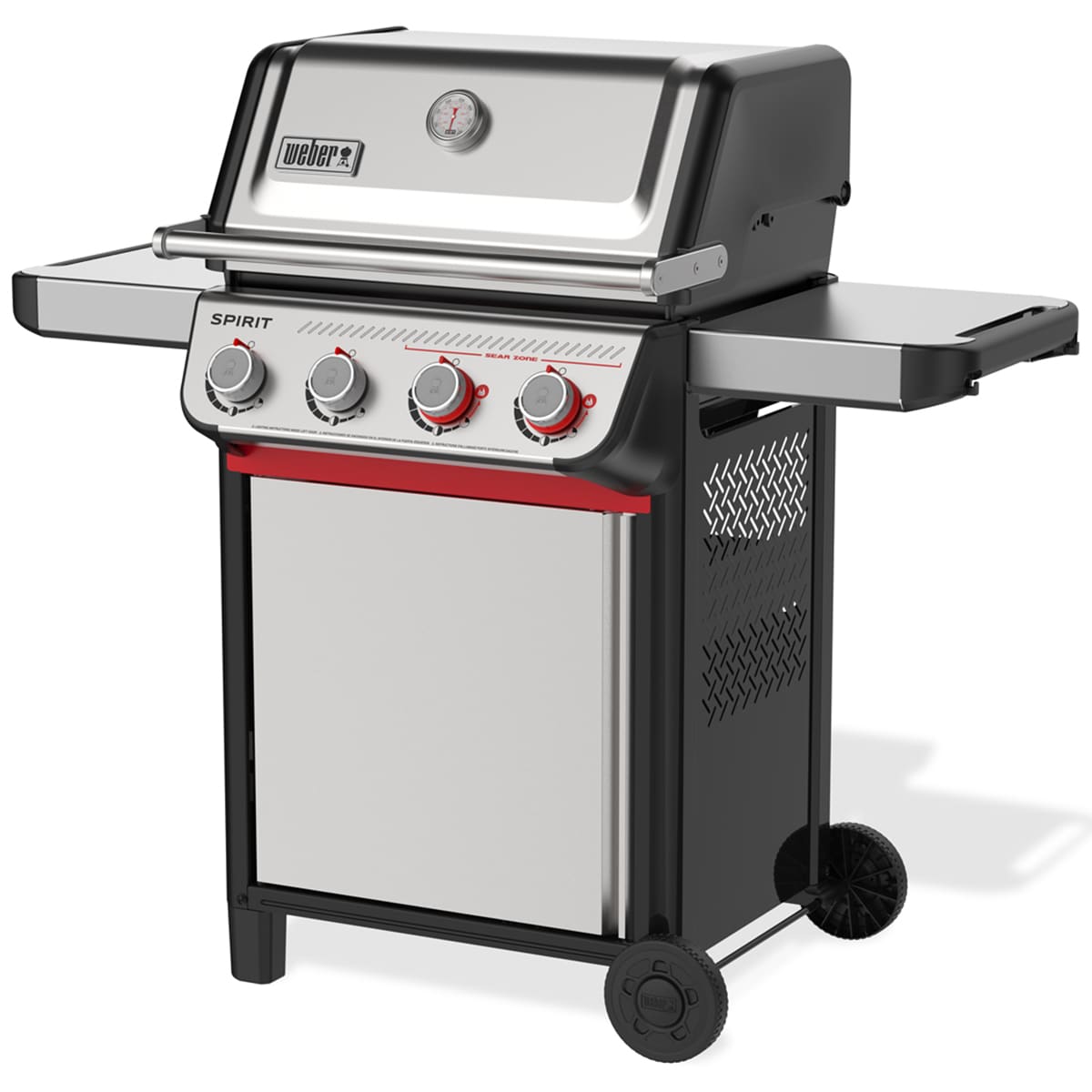 Weber Spirit S-425 4-Burners Liquid Propane Gas Grill with Snap Jet Ignition System & Sear Burner - Stainless Steel, , hires