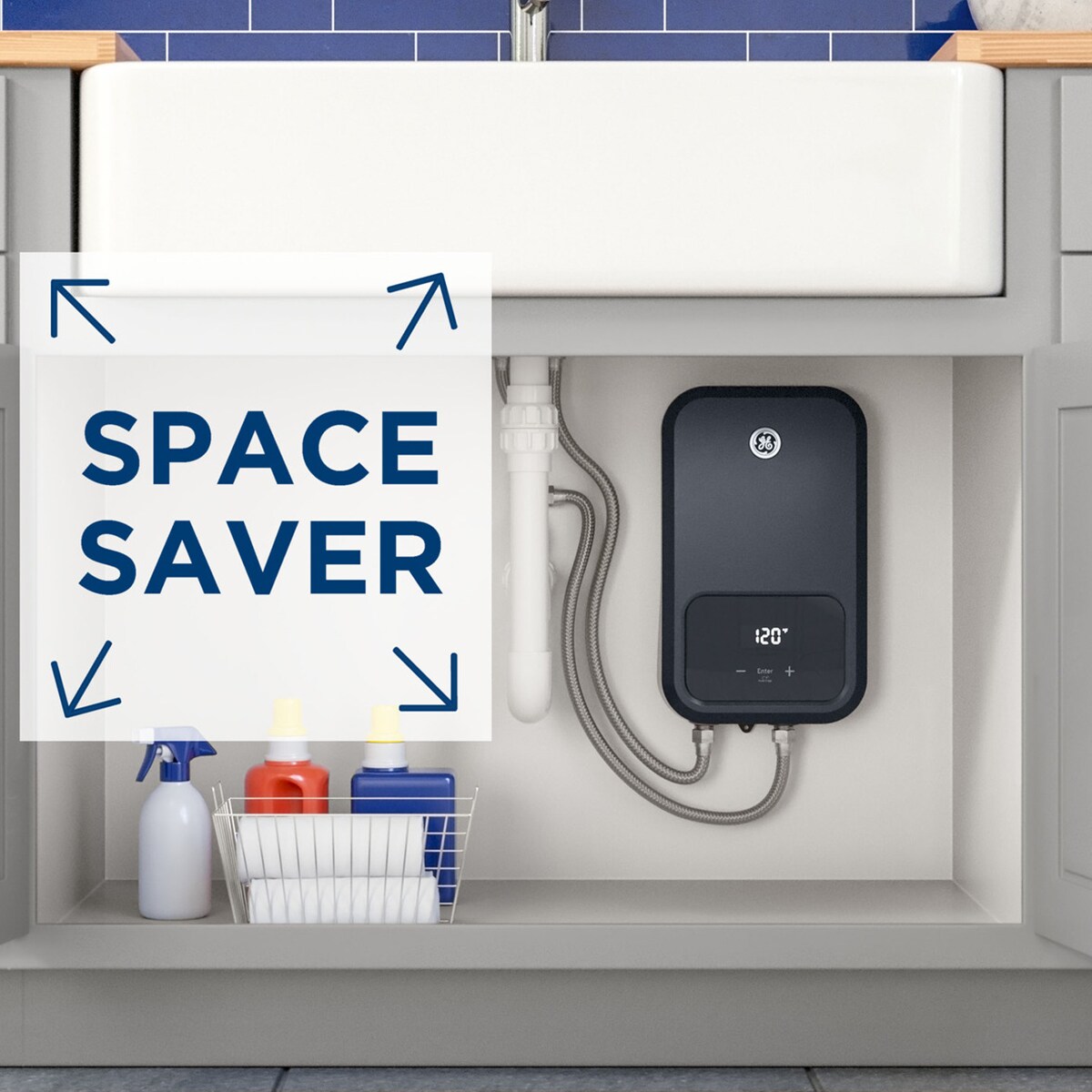 GE Electric Tankless Small to Medium Point of Use Water Heater with 5-Year Parts Warranty, , hires