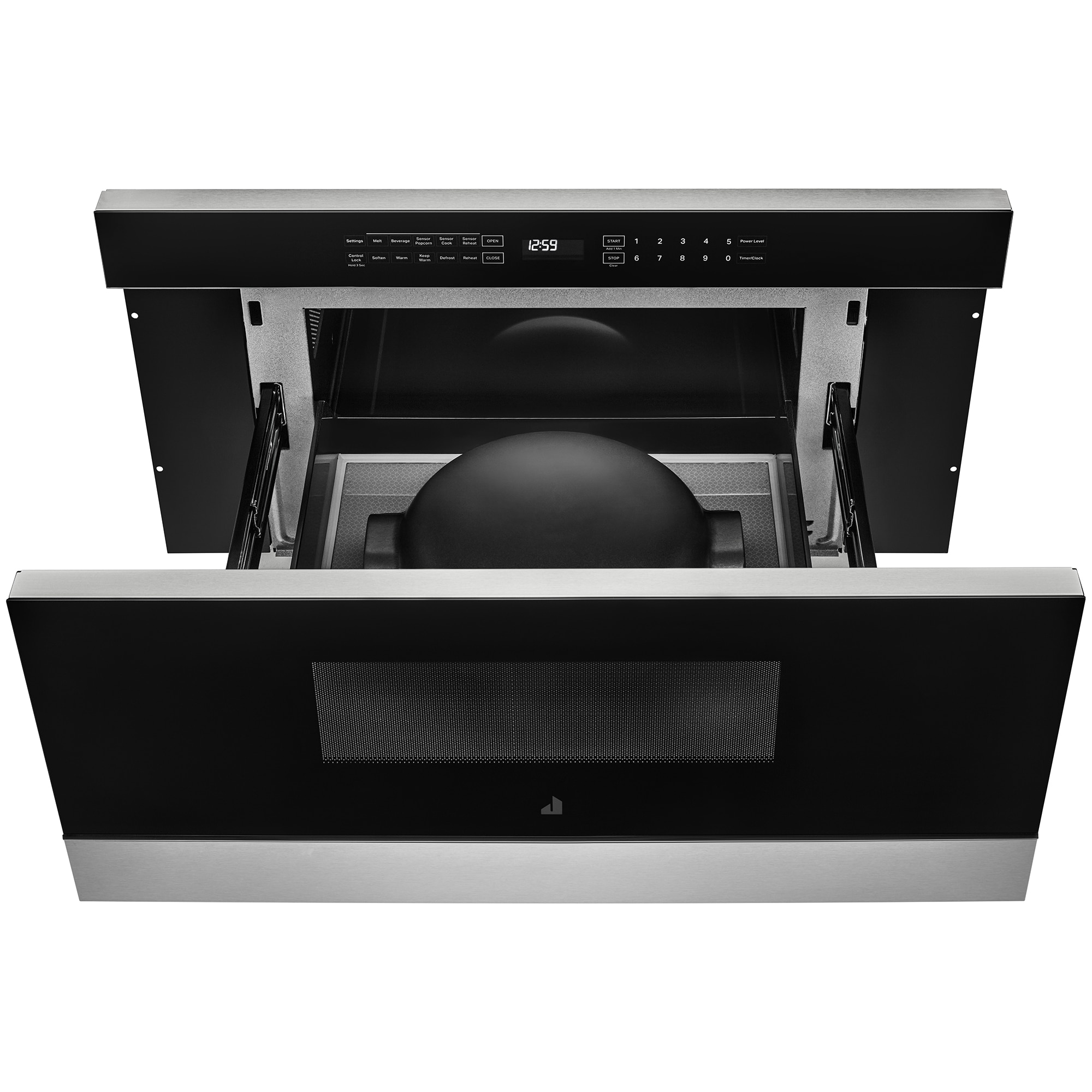 JennAir Noir 30 in. 1.2 cu. ft. 950W Drawer Microwave with Sensor Cooking - Floating Glass Black, , hires