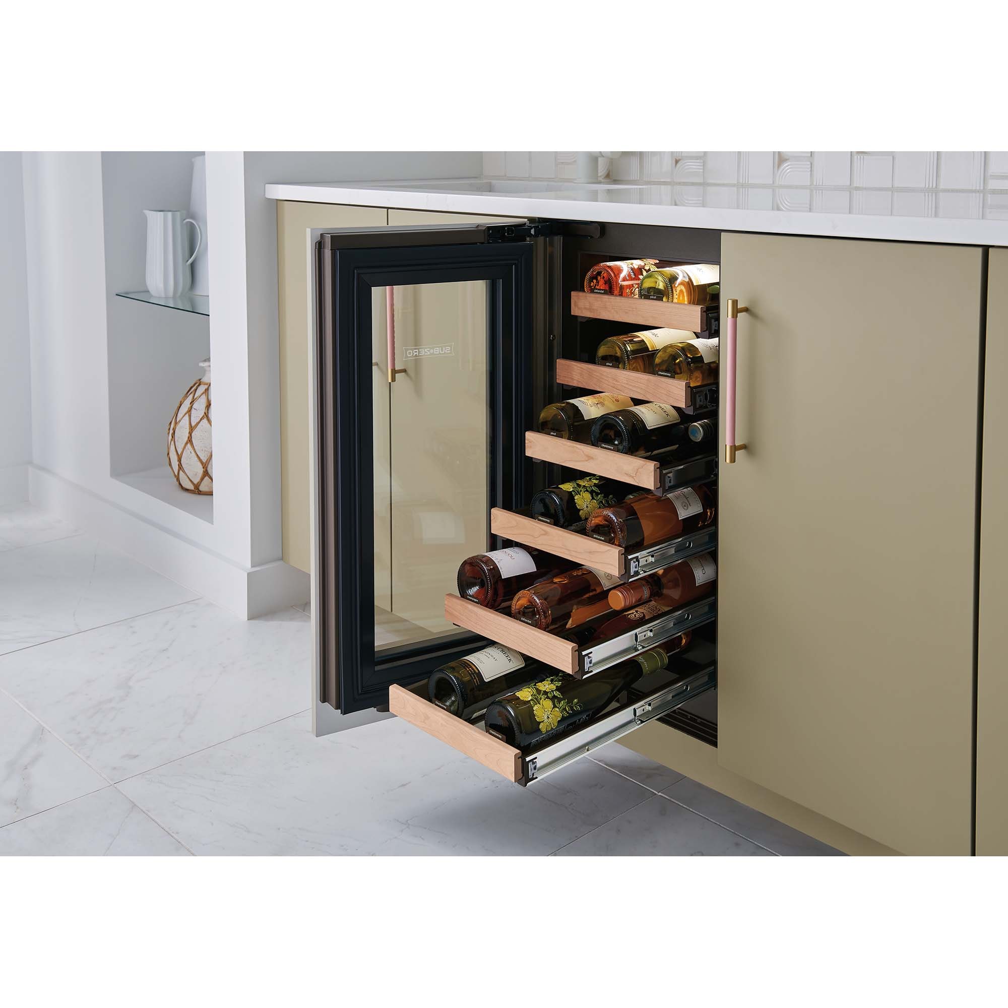 Sub-Zero Designer Series 15 in. Undercounter Smart Wine Cooler with Wood Racks, Single Temperature Zone & 24 Bottle Capacity - Custom Panel Ready, , hires