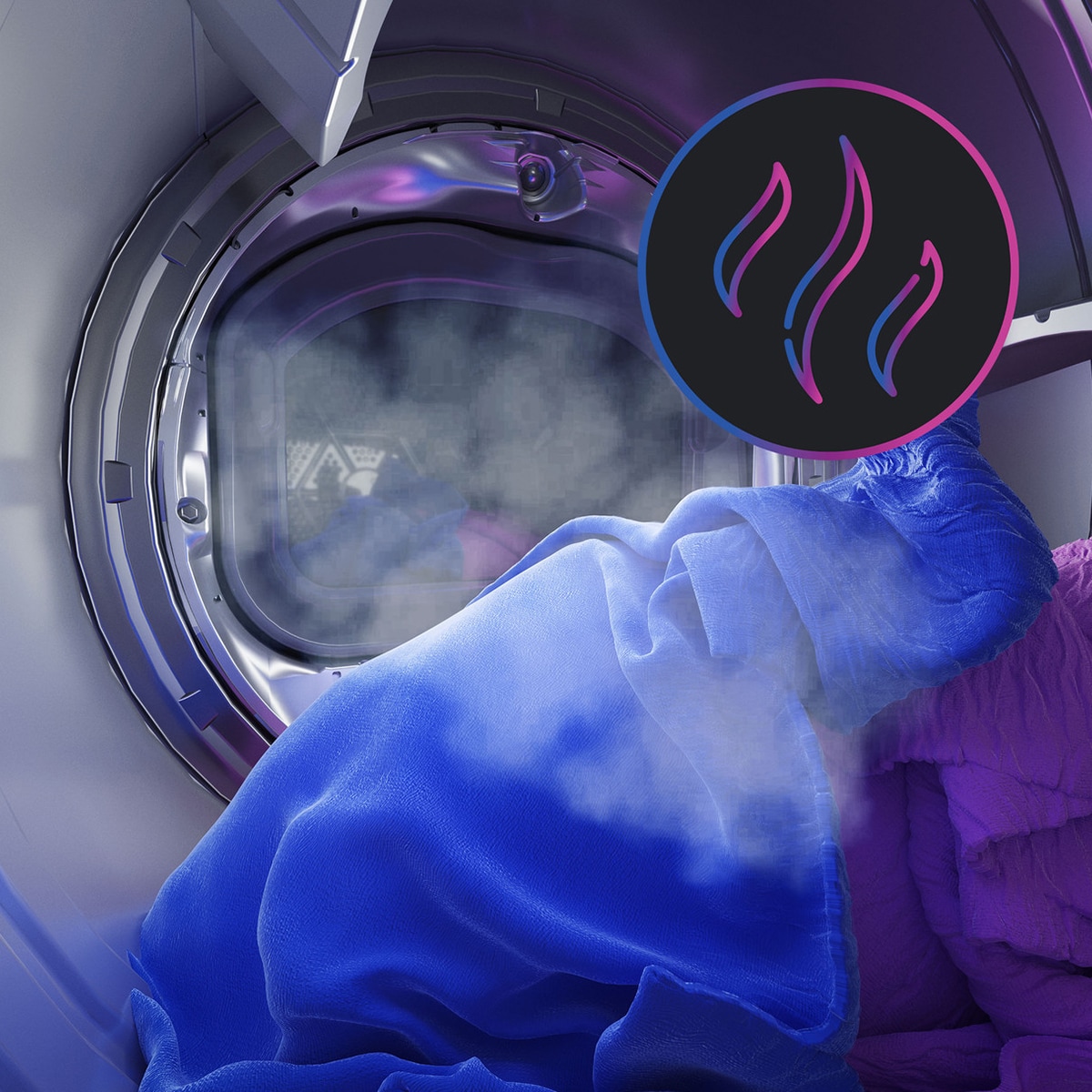 GE Profile 28 in. 7.8 cu. ft. Smart Stackable Electric Dryer with Sensor Dry, Sanitize & Steam Cycle - White, White, hires