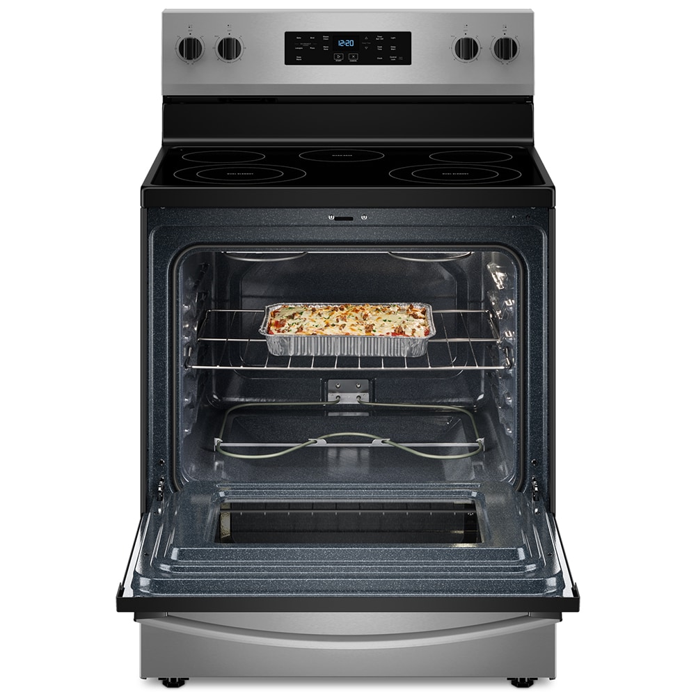 Whirlpool 30 in. 5.3 cu. ft. Electric Range with Radiant Burners - Fingerprint Resistant Stainless, Fingerprint Resistant Stainless, hires