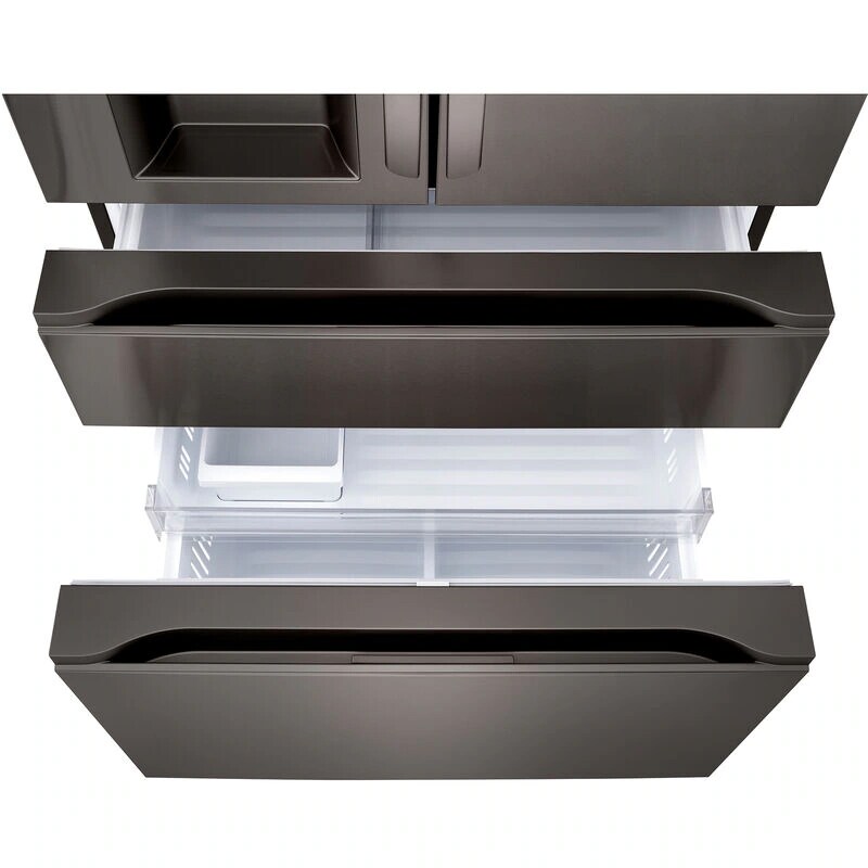 LG 36 in. 28.6 cu. ft. Smart 4-Door French Door Refrigerator with Ice & Water Dispenser - PrintProof Black Stainless Steel, PrintProof Black Stainless Steel, hires