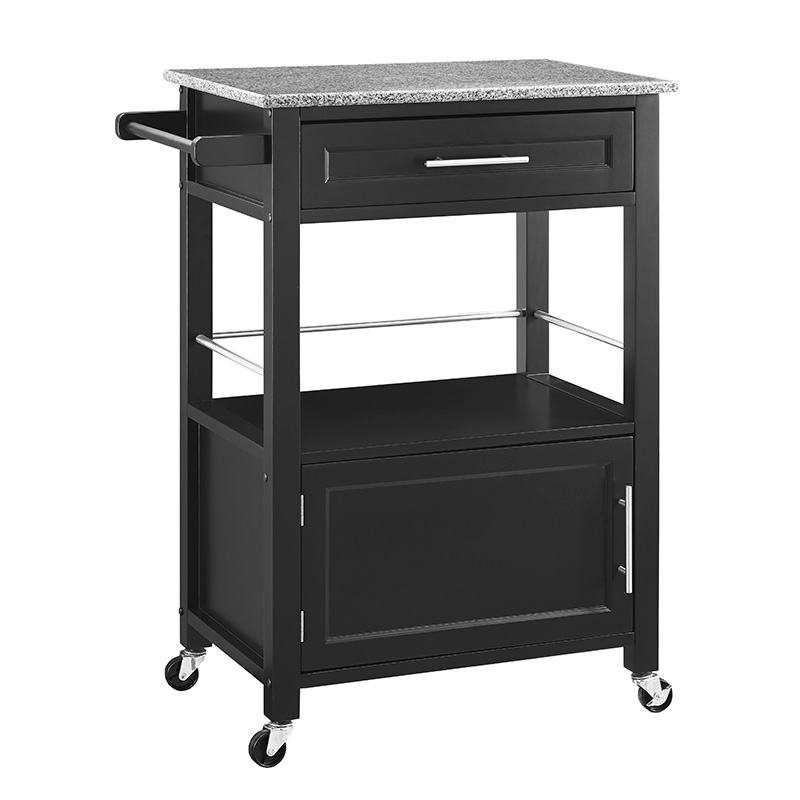 Flynn Kitchen Cart-Black, Islands & Carts | PCR1629 | P.C. Richard & Son