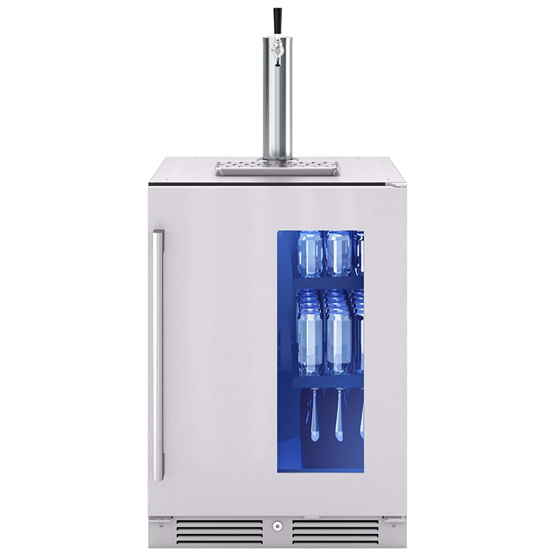 Zephyr Presrv 24 in. 6.0 cu. ft. Beer Dispenser & Beverage Cooler with Digital Controls - Stainless Steel, , hires