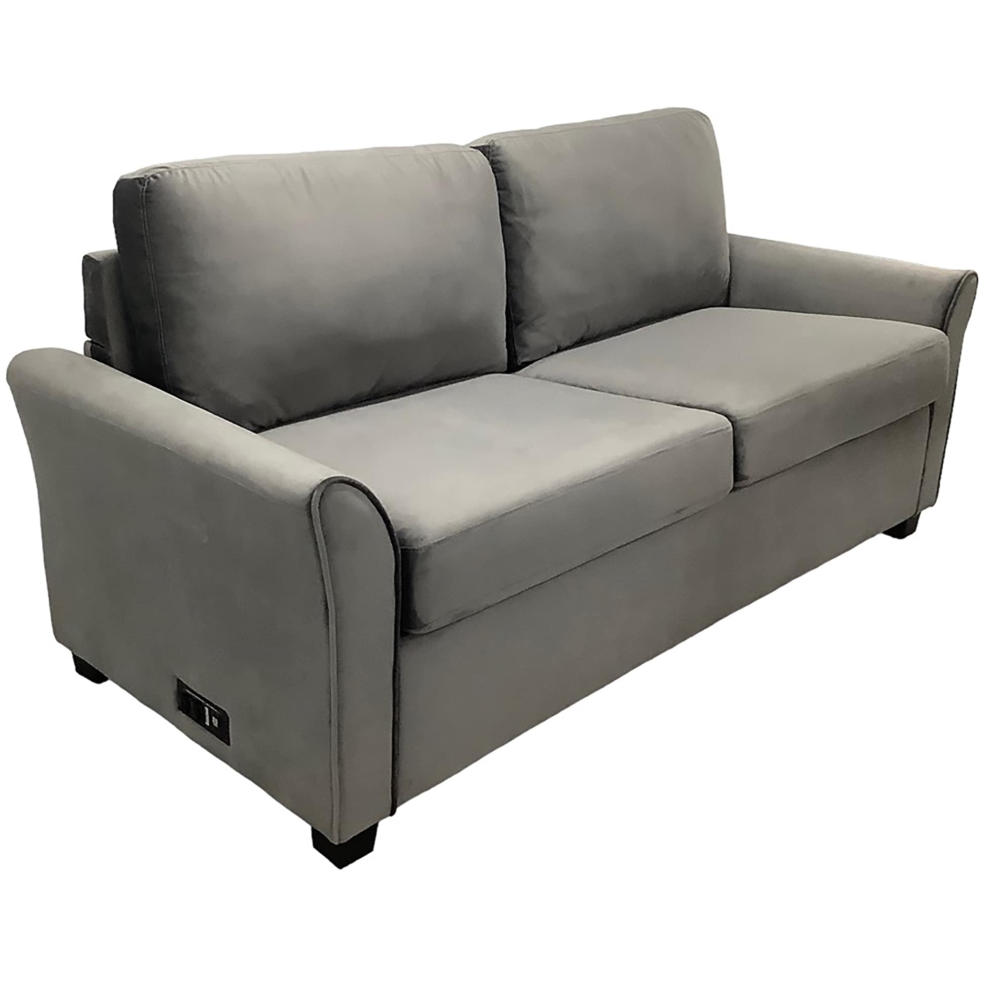 Primo Drake Full Sofa Bed - Velvet Grey, , hires
