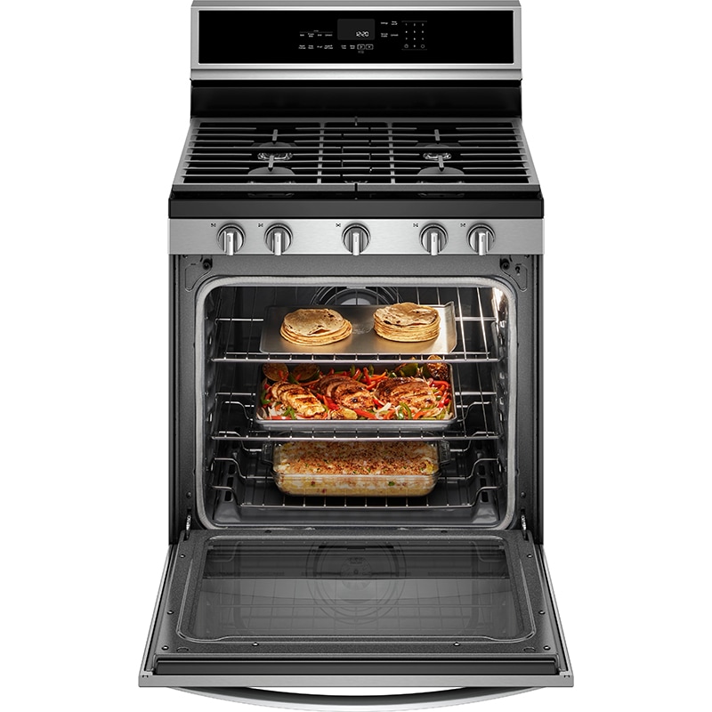 Whirlpool 30" Freestanding Gas Range with 5 Smoothtop Burners, Griddle, 5.8 Cu. Ft. Single Oven