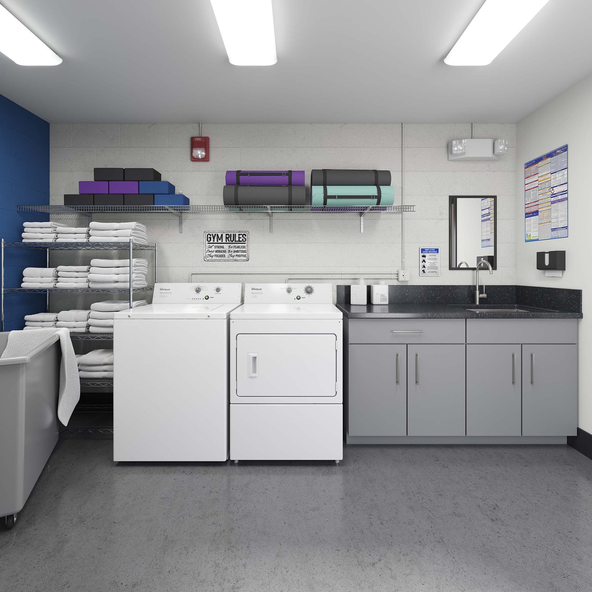 Whirlpool 27 in. 7.4 cu. ft. Non-Coin Commercial Gas Dryer - White, , hires