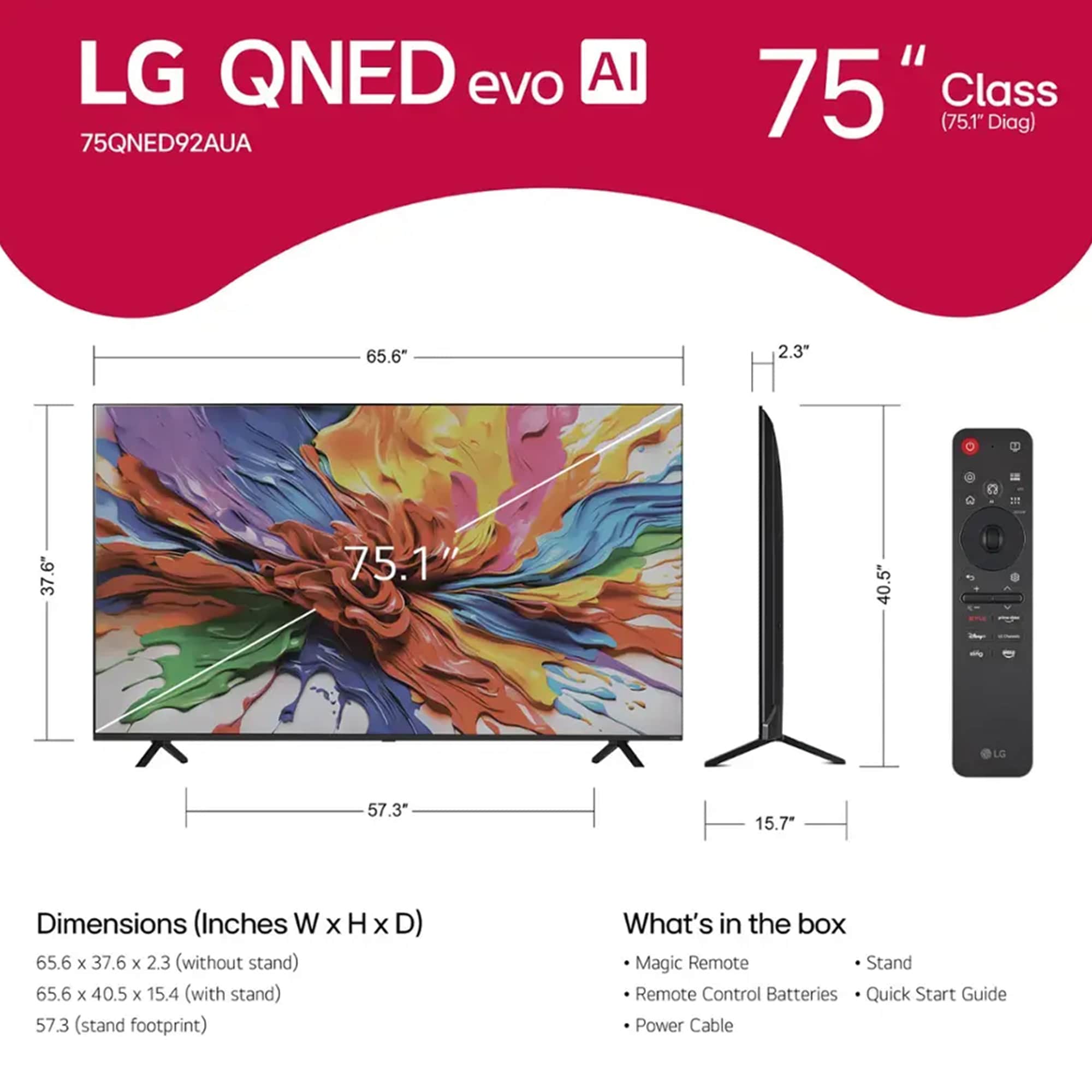 LG - 75" Class QNED92A Series QNED Mini-LED 4K UHD Smart webOS TV, , hires
