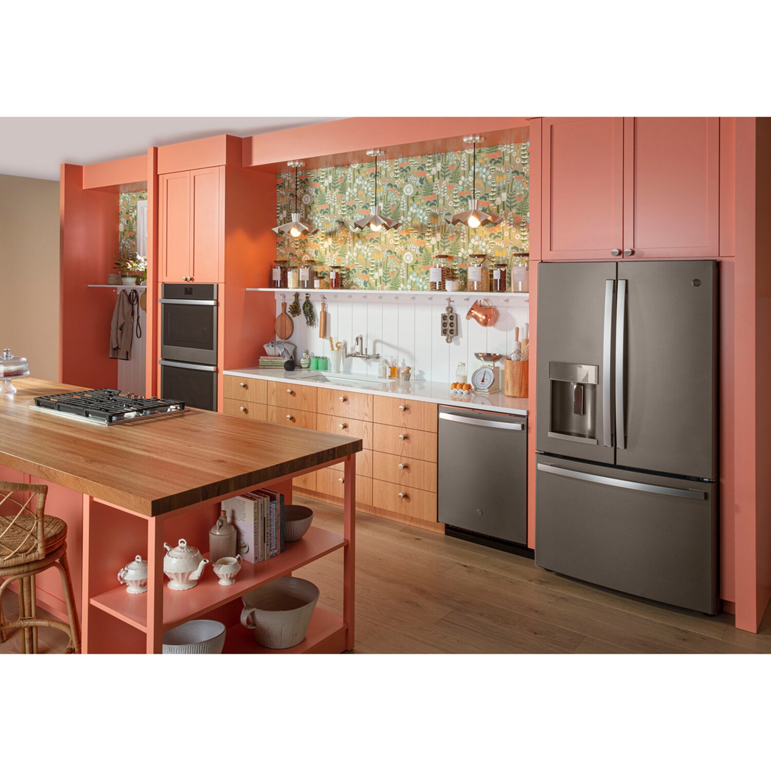 GE 30 in. 5-Burner Natural Gas Cooktop with Simmer Burner & Power Burner - Stainless Steel, Stainless Steel, hires