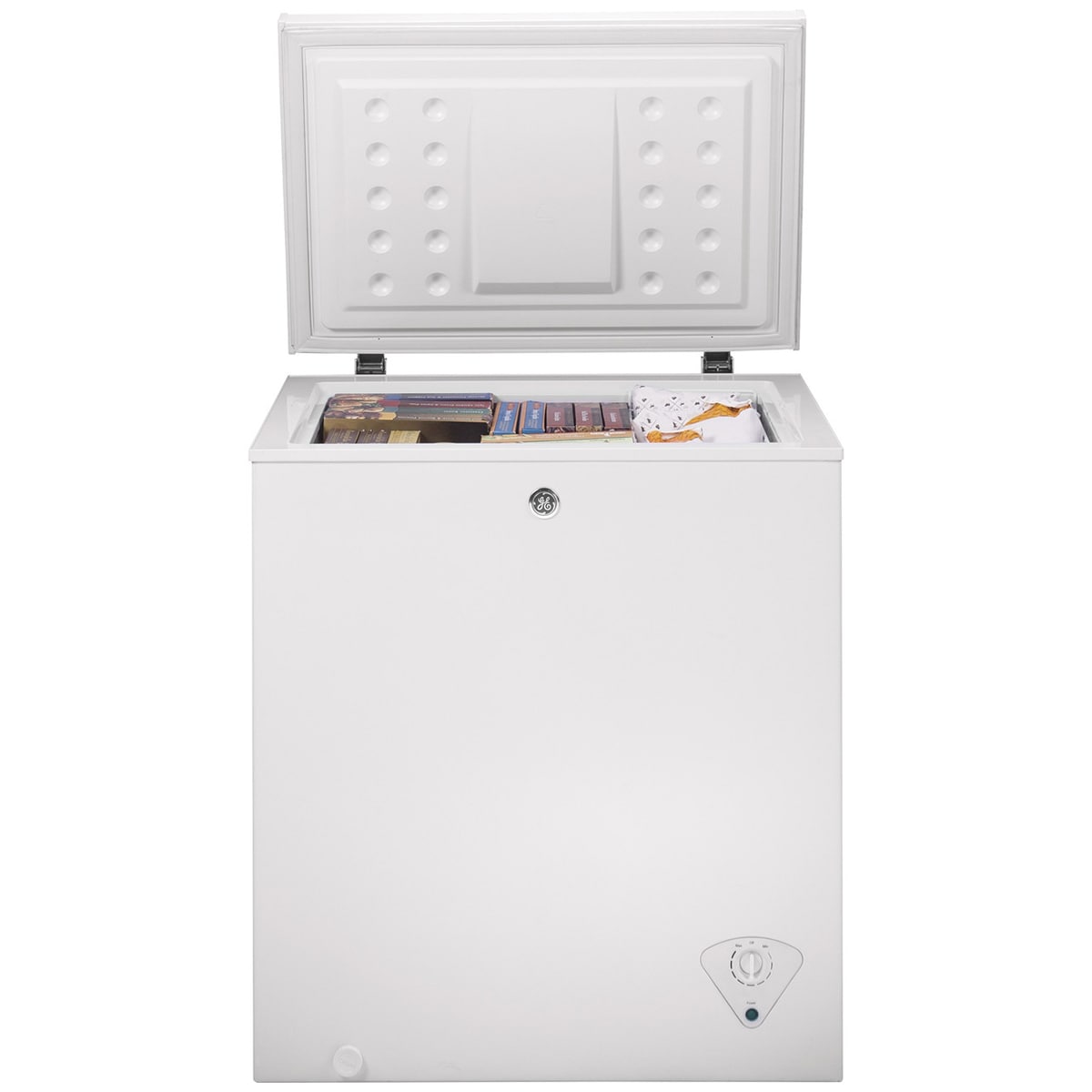 GE 25 in. 5.0 cu. ft. Garage-Ready Compact Chest Freezer - White, , hires
