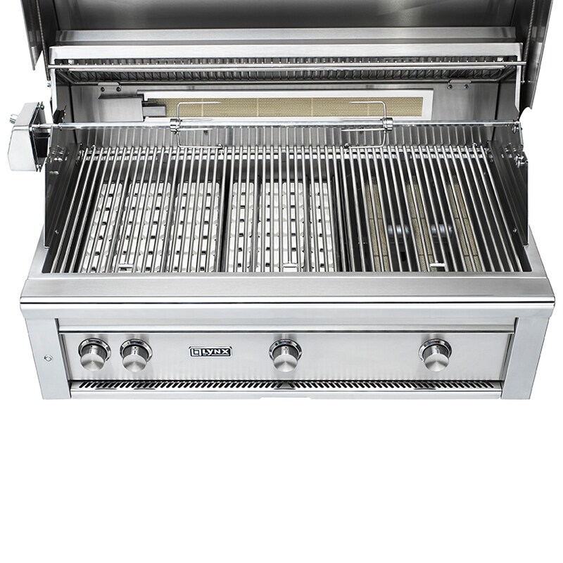 Lynx Professional 42 in. 4-Burner Built-In Liquid Propane Gas Grill with Rotisserie & Smoker Box - Stainless Steel, , hires