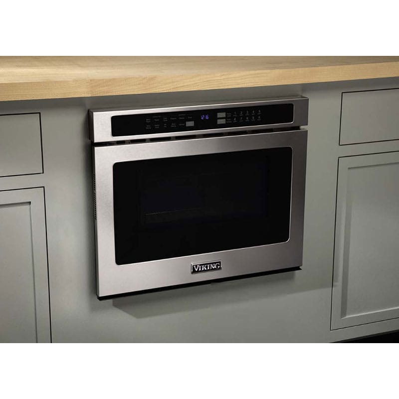 Viking 5 Series 24 in. 1.4 cu. ft. 900W Drawer Microwave with Convection & Sensor Cooking - Stainless Steel, , hires