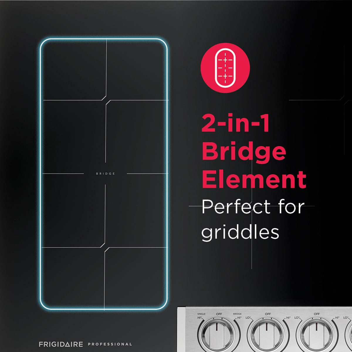 Frigidaire Professional 5-Burner Induction Cooktop with Simmer Burner & Power Burner - Stainless Steel, , hires