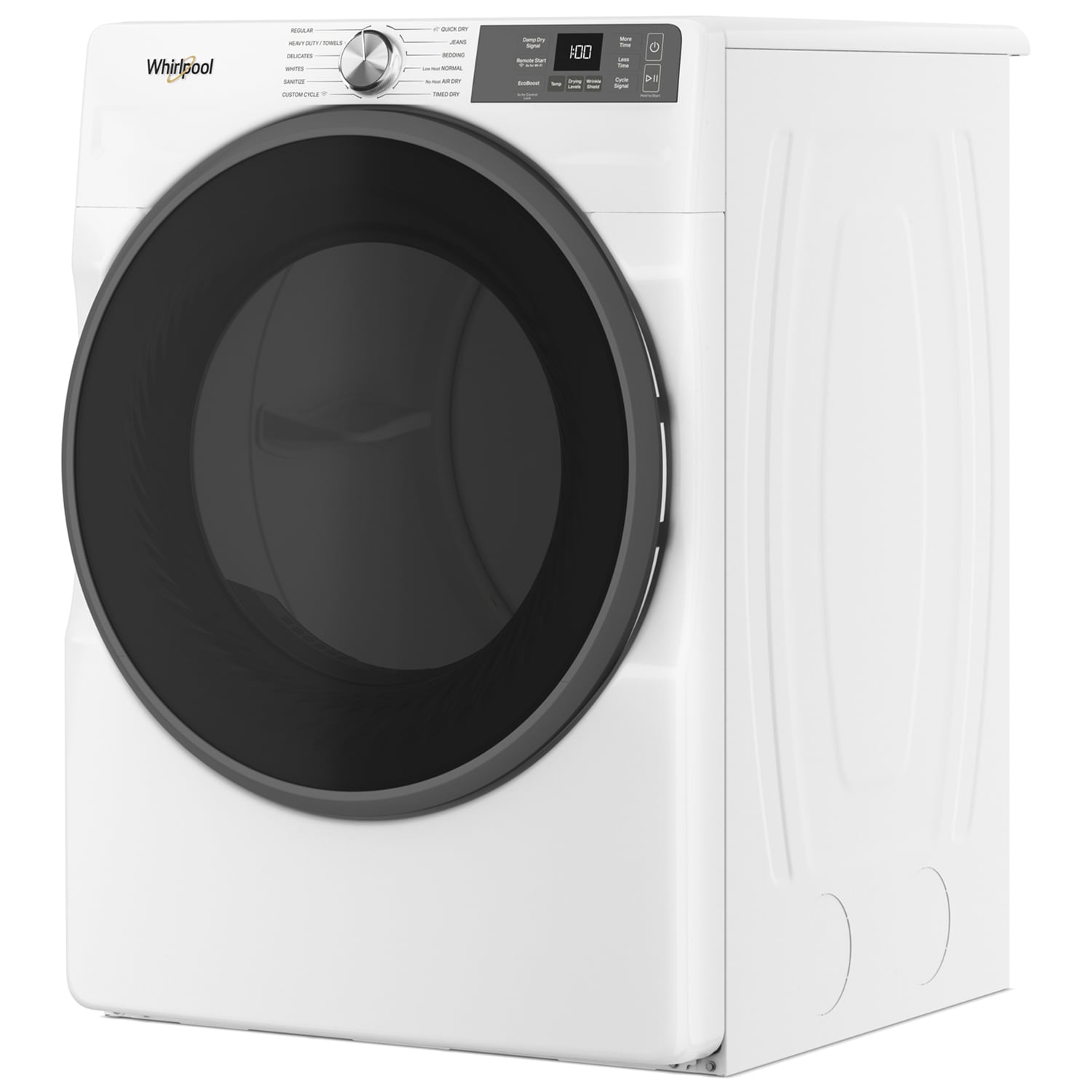Whirlpool 27 in. 7.4 cu. ft. Smart Stackable Gas Dryer with Sensor Dry & Sanitize Cycle - White, White, hires