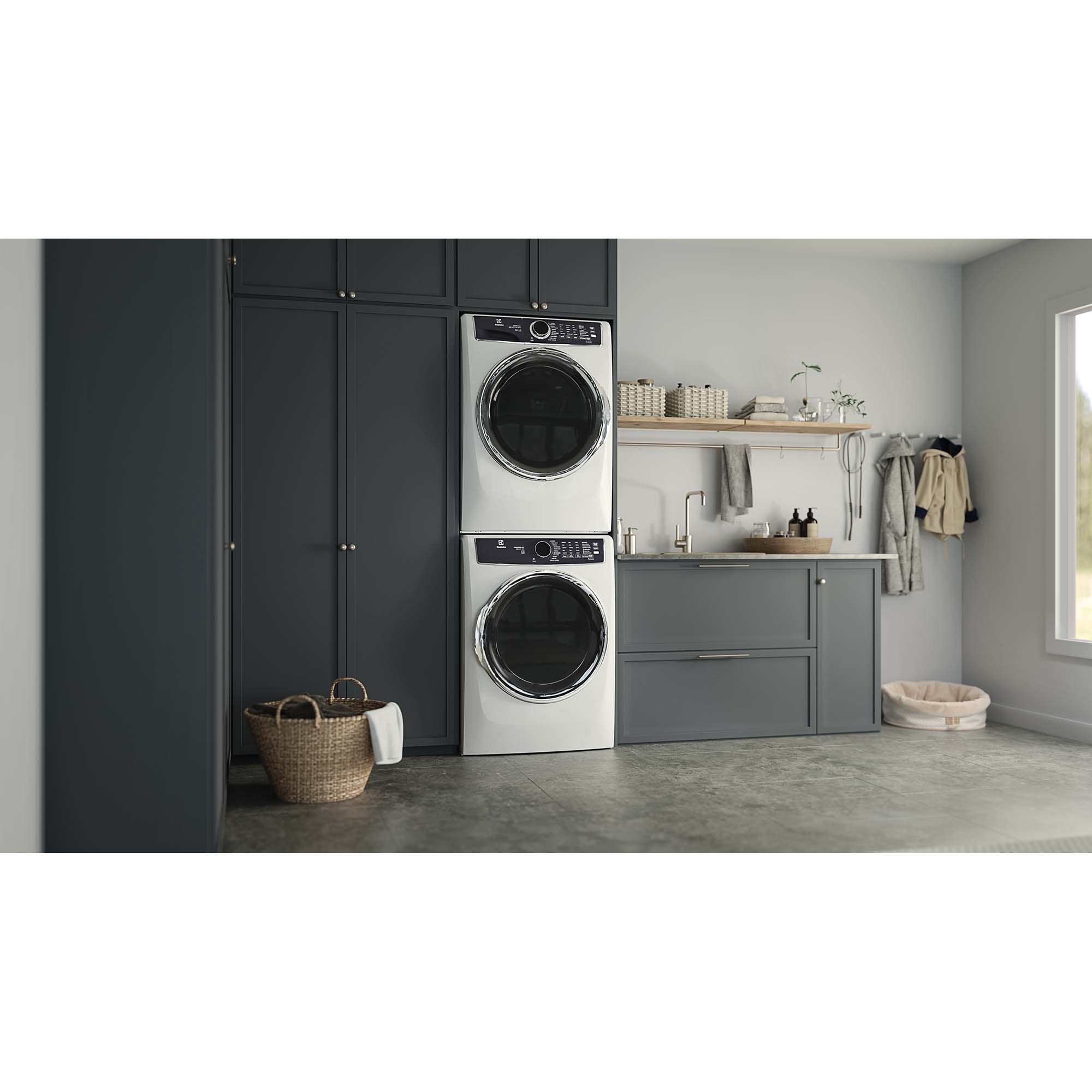 Electrolux 600 Series 27 in. 4.5 cu. ft. Stackable Front Load Washer with Perfect Steam, LuxCare Plus Wash System & SmartBoost -White, White, hires