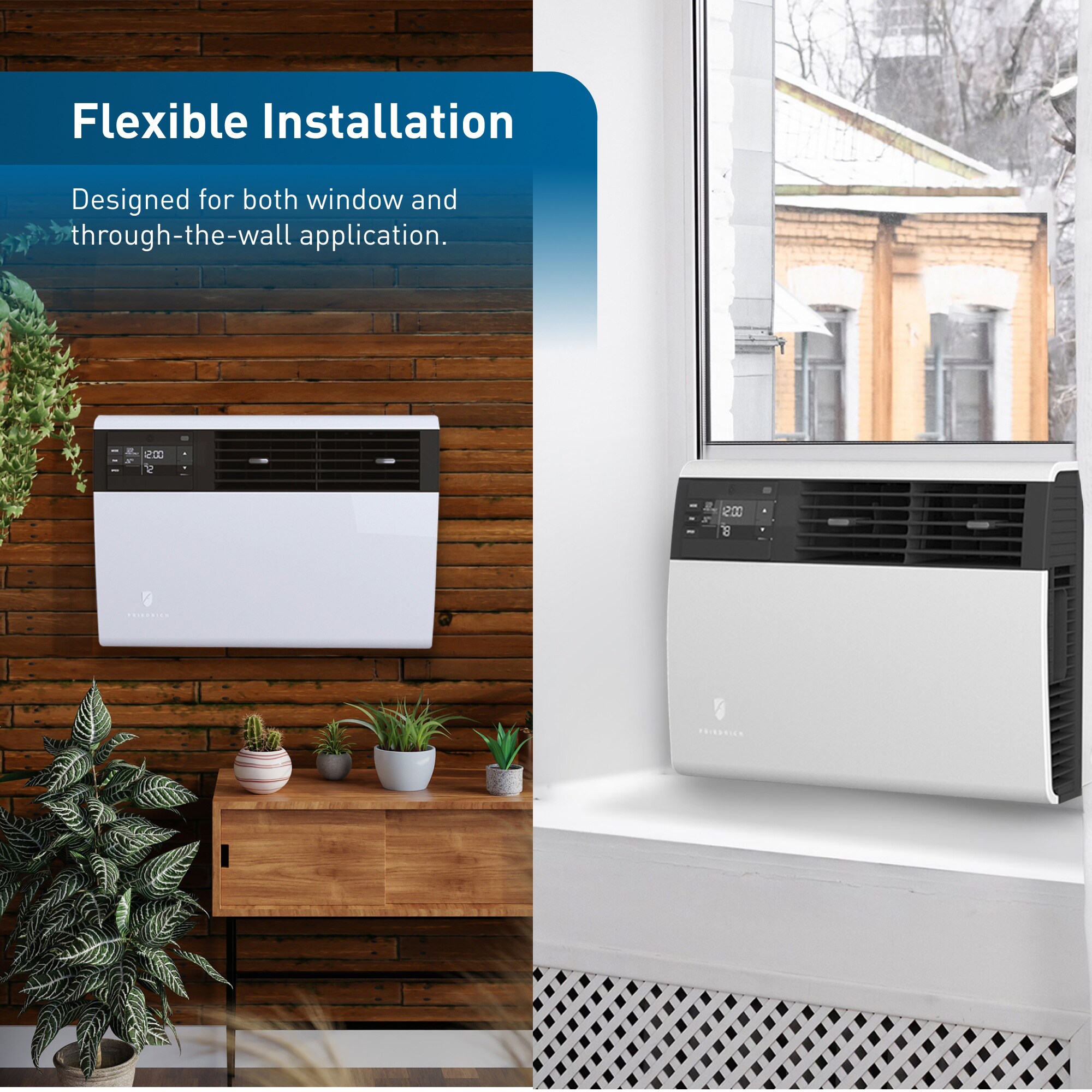 Friedrich Kuhl Inverter Series 19,100 BTU 230V Smart Window/Wall Air Conditioner with 4 Fan Speeds, Remote Control - Cool Grey, , hires