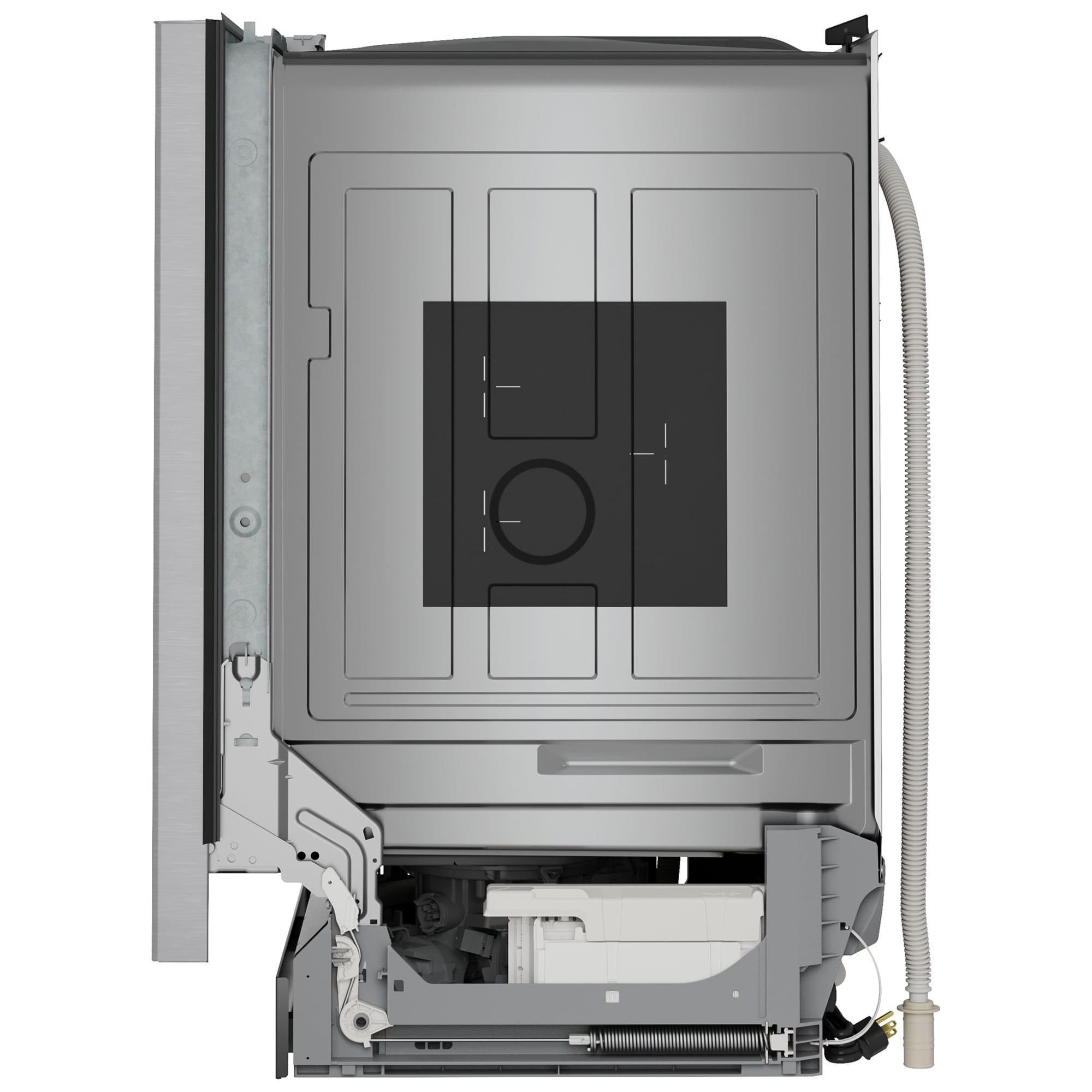 Bosch 300 Series 24 in. Front Control Smart Dishwasher with 48 dBA Sound Level, 3rd Rack, PureDry & Pocket Handle - Stainless Steel, Stainless Steel, hires