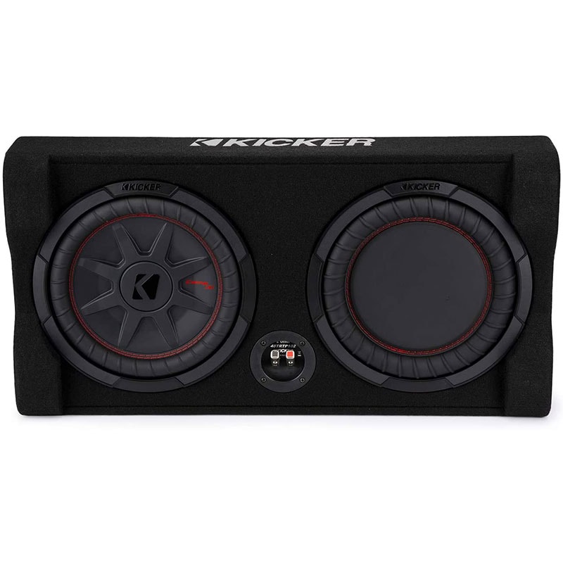 Kicker Down Firing Shallow Mount 10" Subwoofer Box, , hires