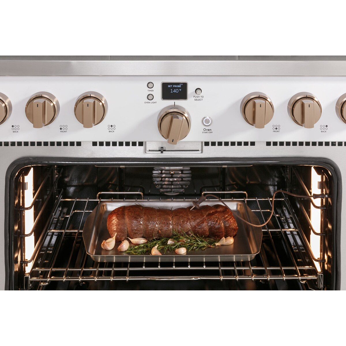 Cafe 36 in. 5.7 cu. ft. Smart Air Fry True European Convection Dual Fuel Range with 6 Sealed Burners - Stainless Steel, Stainless Steel, hires