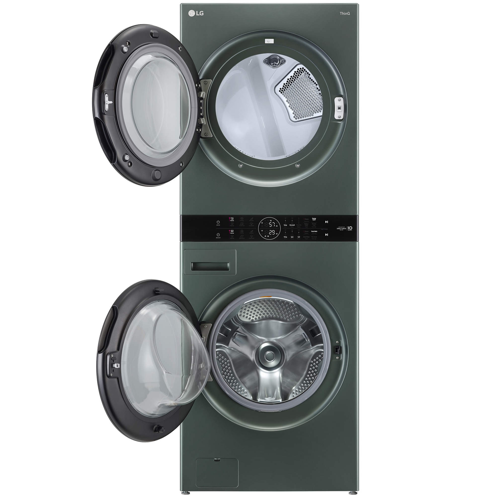 LG 27 in. WashTower with 4.5 cu. ft. Washer with 6 Wash Programs & 7.4 cu. ft. Electric Dryer with 6 Dryer Programs, Sensor Dry & Wrinkle Care - Nature Green, Nature Green, hires
