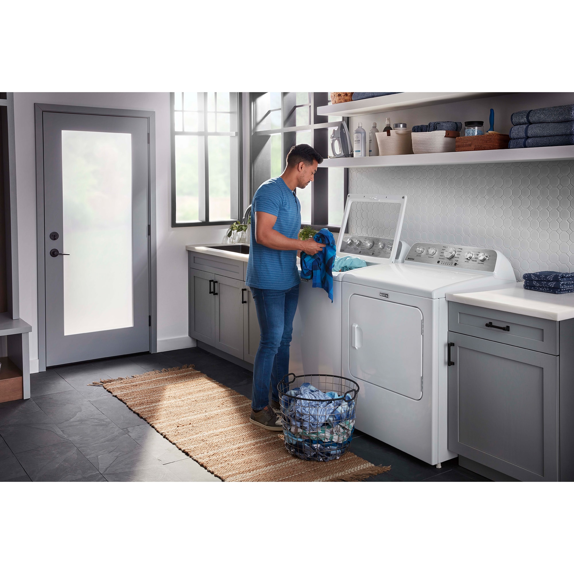 Maytag 28 in. 4.7 cu. ft. Top Load Washer with Power Agitator - White, White, hires