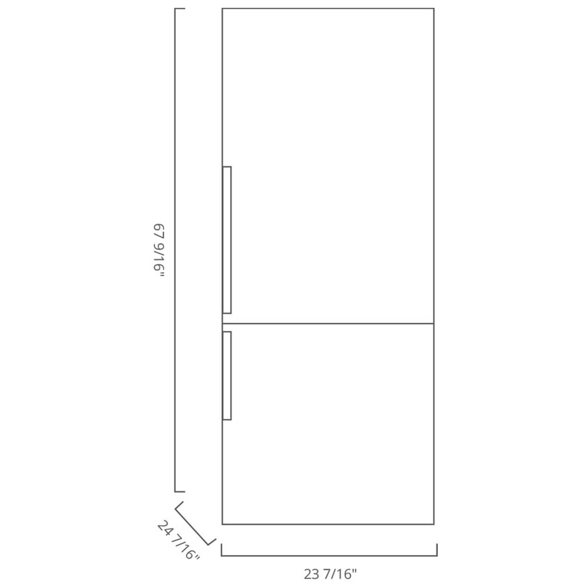 Blomberg 24 in. 11.4 cu. ft. Counter Depth Bottom Freezer Refrigerator
