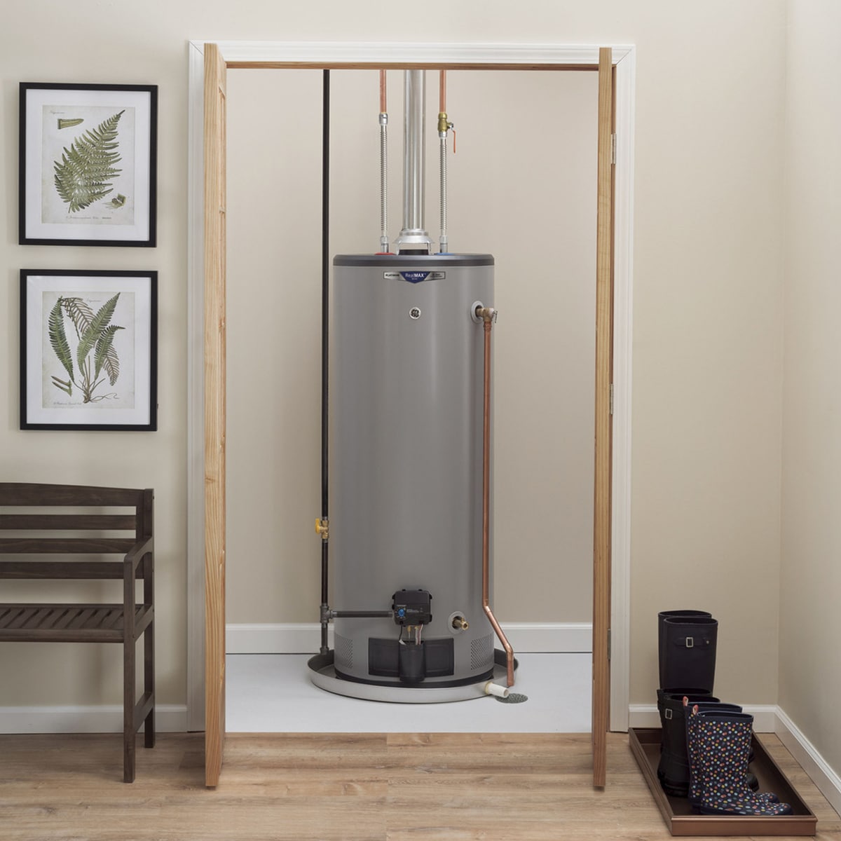 GE RealMax Platinum LP Gas 50 Gallon Tall Water Heater with 12-Year Parts Warranty, , hires