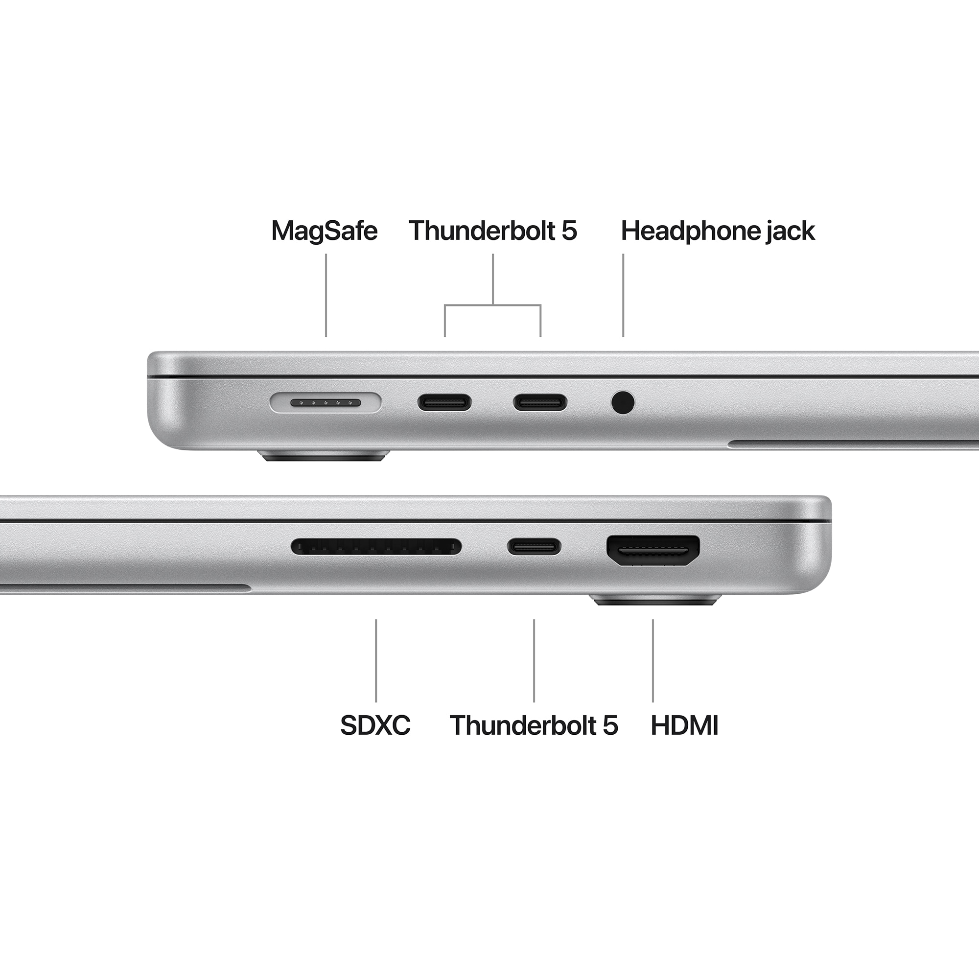 Apple MacBook Pro (2024) 14 in. Notebook with Apple Intelligence, Apple M4 Pro 12-Core CPU, 16-Core GPU, 24 GB RAM, 512 GB SSD, up to 24 Hrs. of Battery Life & Mac OS - Silver, Silver, hires