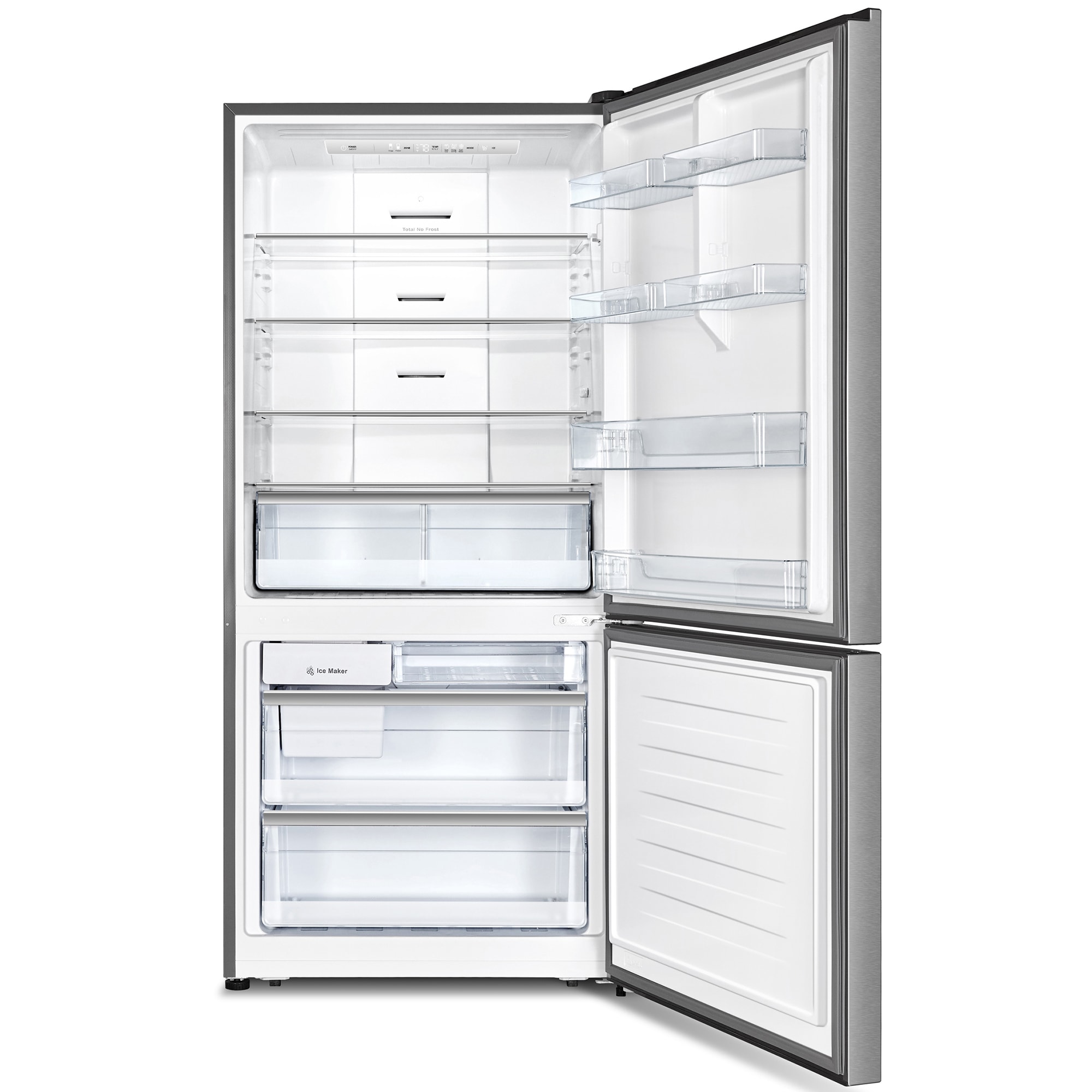 Bertazzoni 31 in. 17.7 cu. ft. Counter Depth Bottom Freezer Refrigerator with Ice Maker - Stainless Steel, , hires