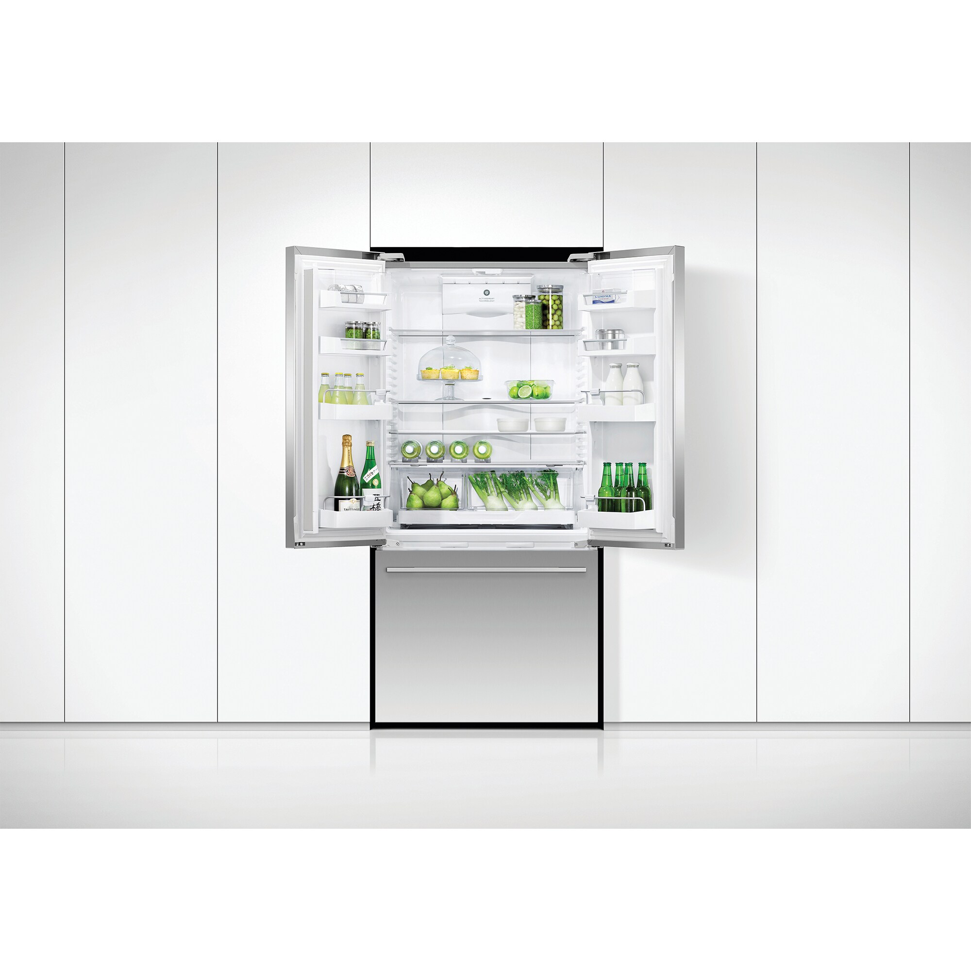 Fisher & Paykel Series 7 31 in. 16.9 cu. ft. Smart Counter Depth French Door Refrigerator with Water Dispenser - Stainless Steel, , hires