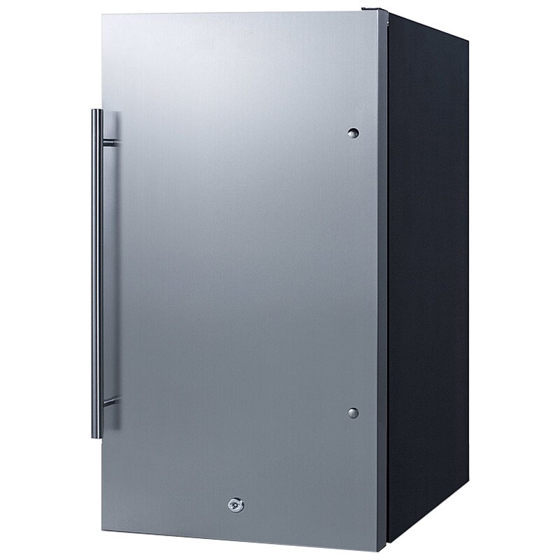 Summit 19 in. 3.1 cu. ft. Outdoor Undercounter Refrigerator - Stainless Steel with Black Cabinet, , hires