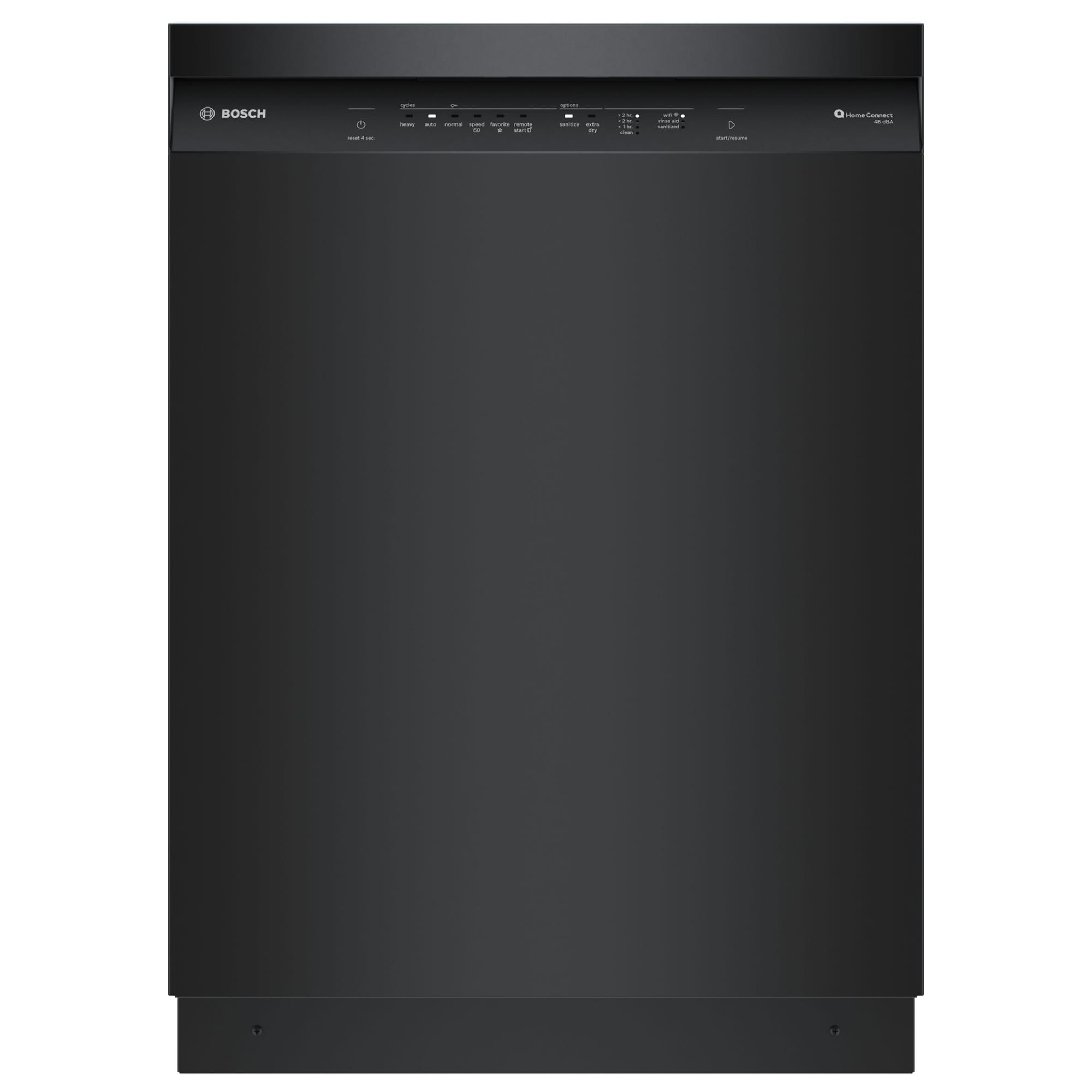 Bosch 100 Series 24 in. Front Control Smart Dishwasher with 48 dBa Sound Level & PureDry - Black, , hires