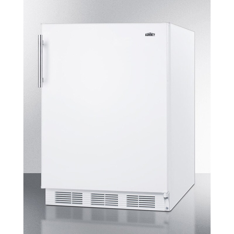 Summit 24 in. 5.1 cu. ft. Undercounter Refrigerator with Removable Wine Shelf - White, , hires